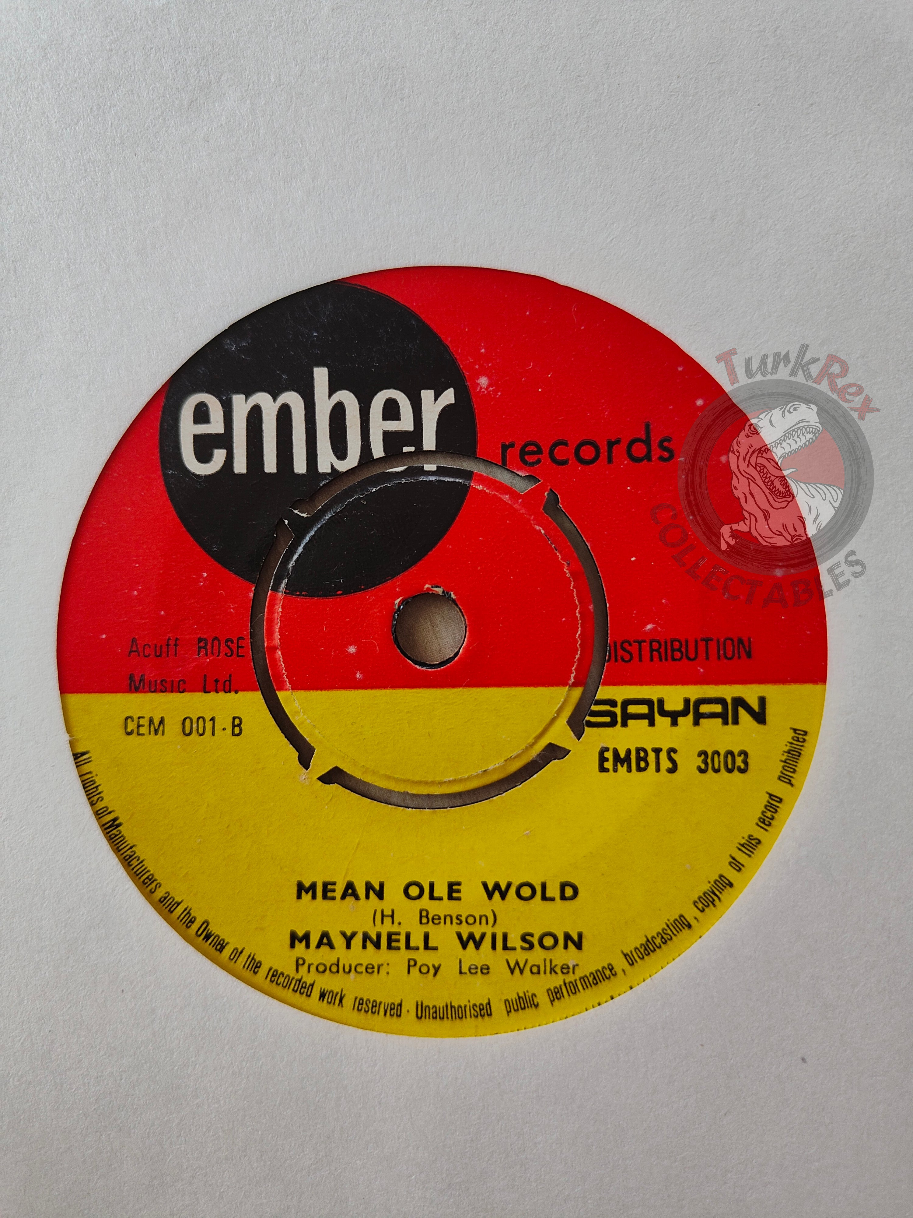Maynell Wilson – Motown Feeling 7" Turkish Pressing Vinyl Turkey Edition