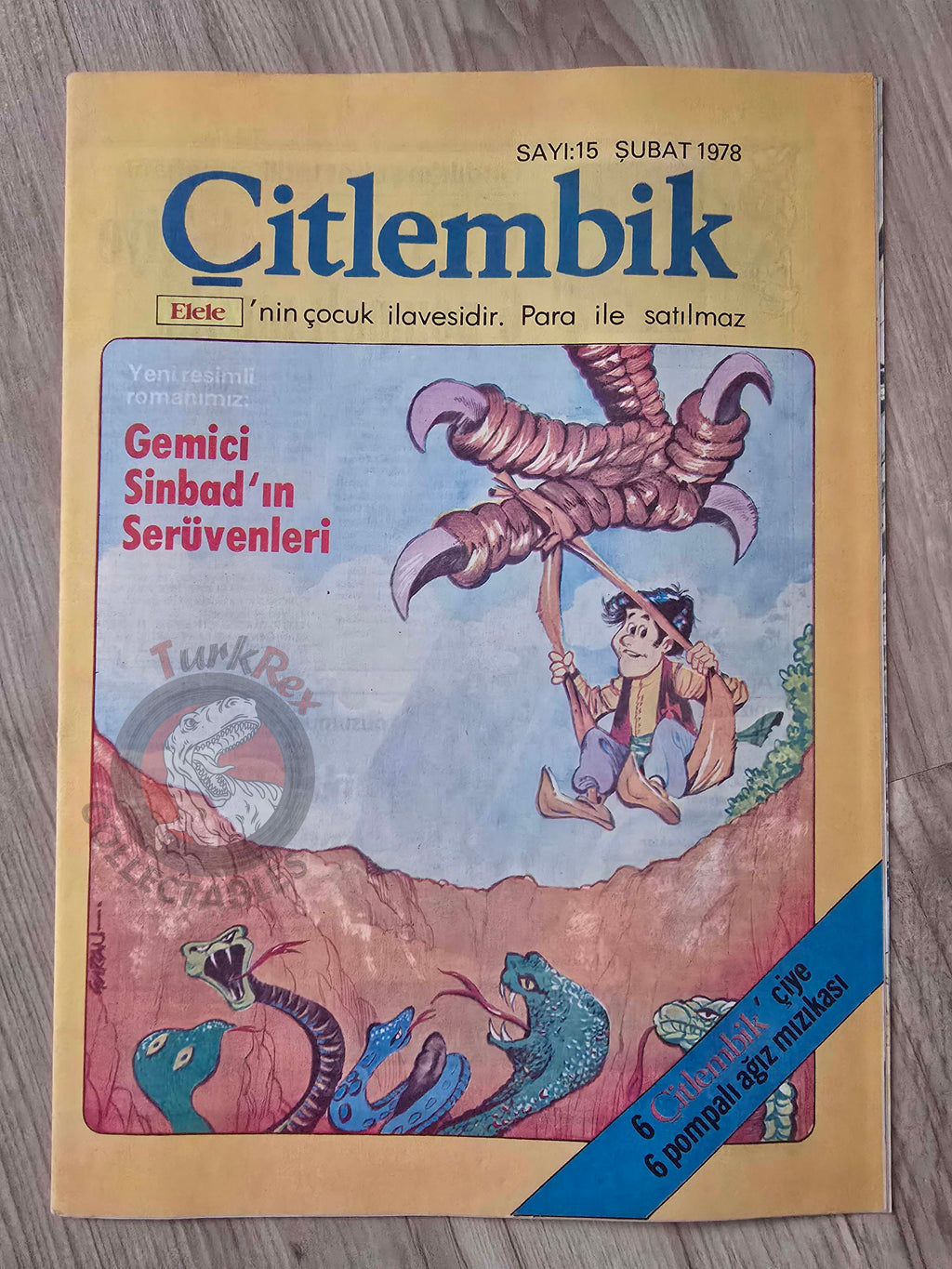Çitlembik #15 Sinbad the Sailor 1978 Turkish Comic Mag Turkey 1001 Nights