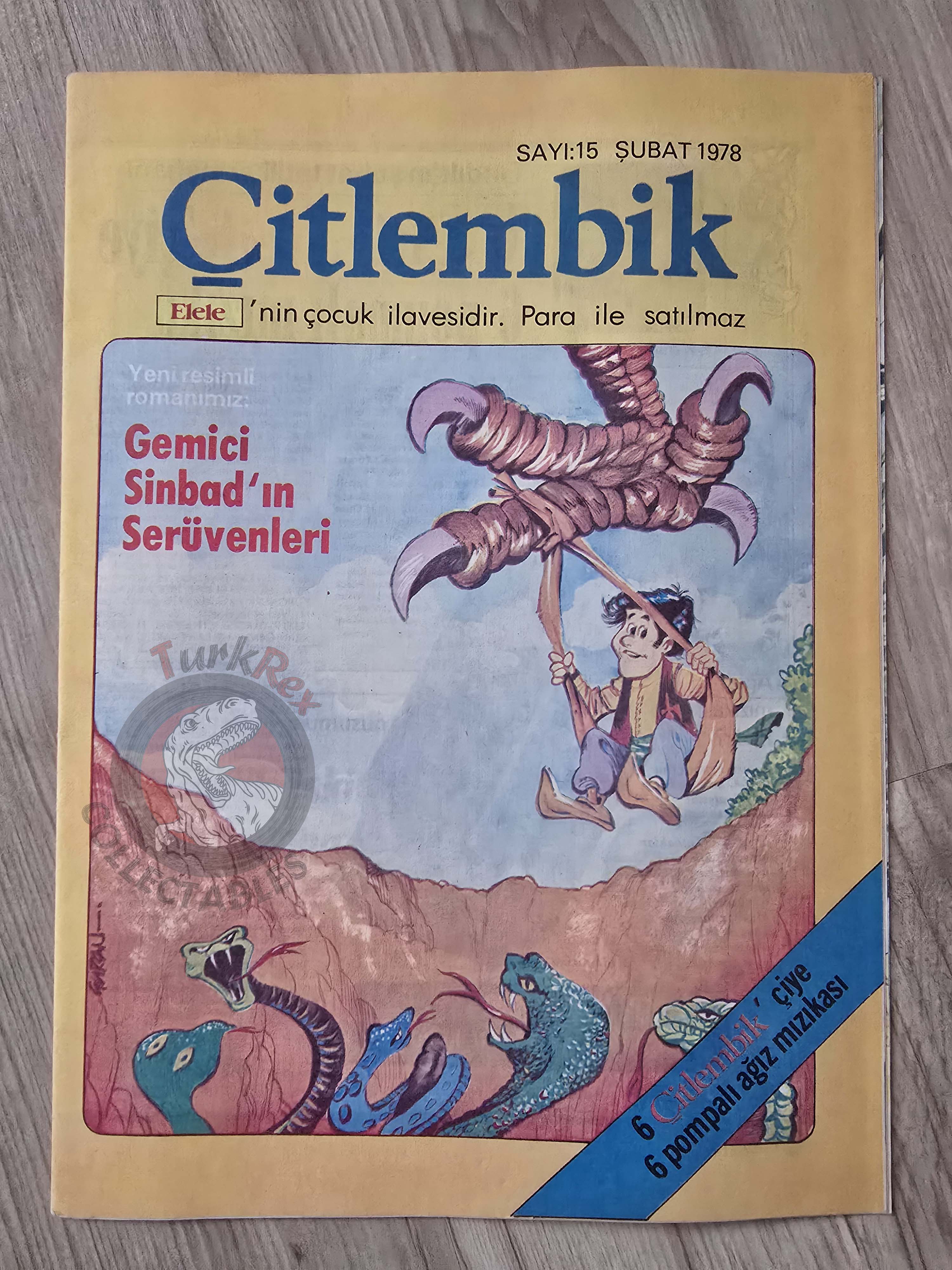 Çitlembik #15 Sinbad the Sailor 1978 Turkish Comic Mag Turkey 1001 Nights