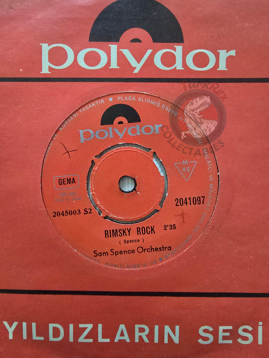 Sam Spence Orchestra – Wie Ein Blitz / Rimsky Rock 7" Turkish Pressing Vinyl Turkey Edition