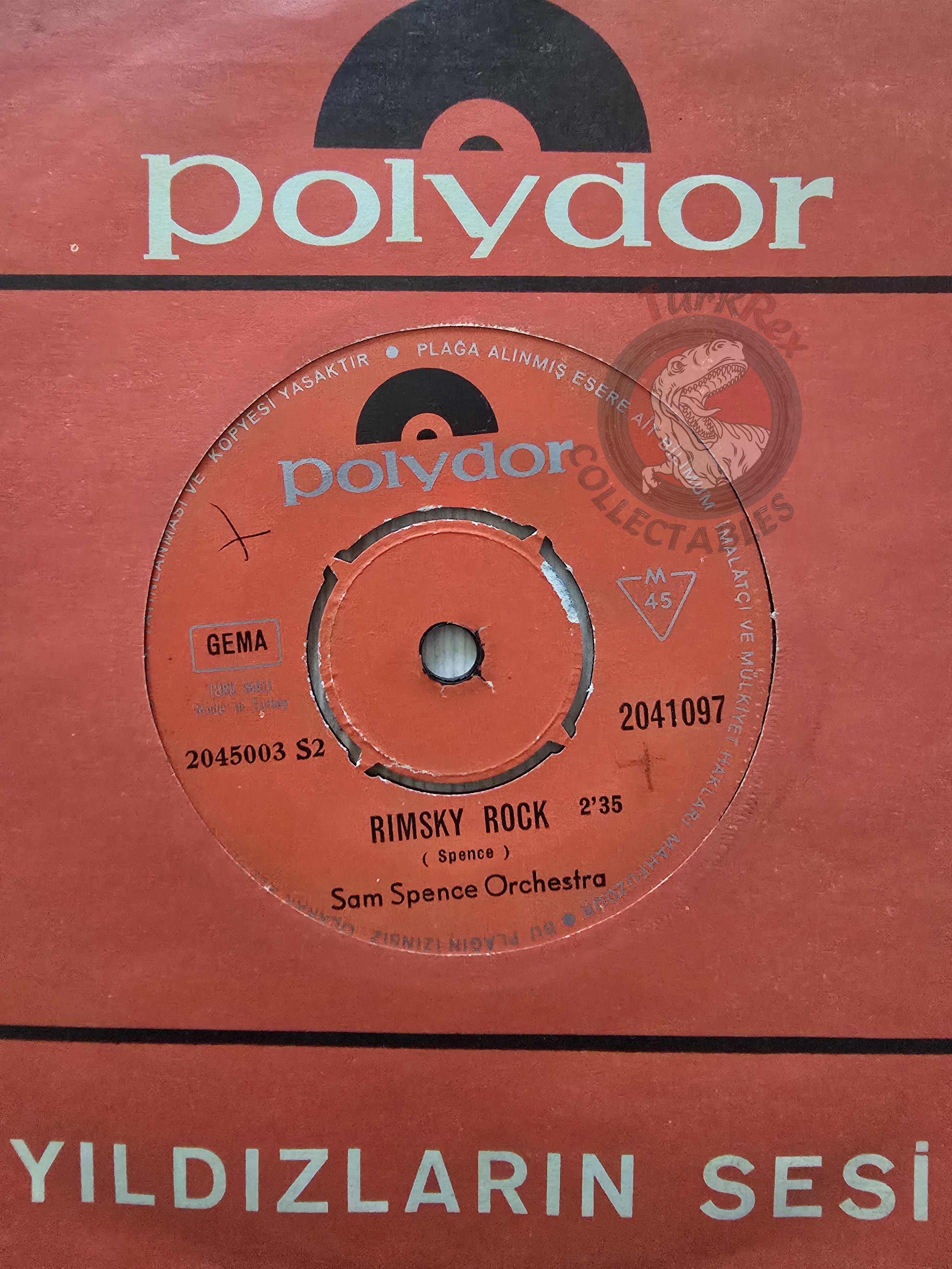 Sam Spence Orchestra – Wie Ein Blitz / Rimsky Rock 7" Turkish Pressing Vinyl Turkey Edition
