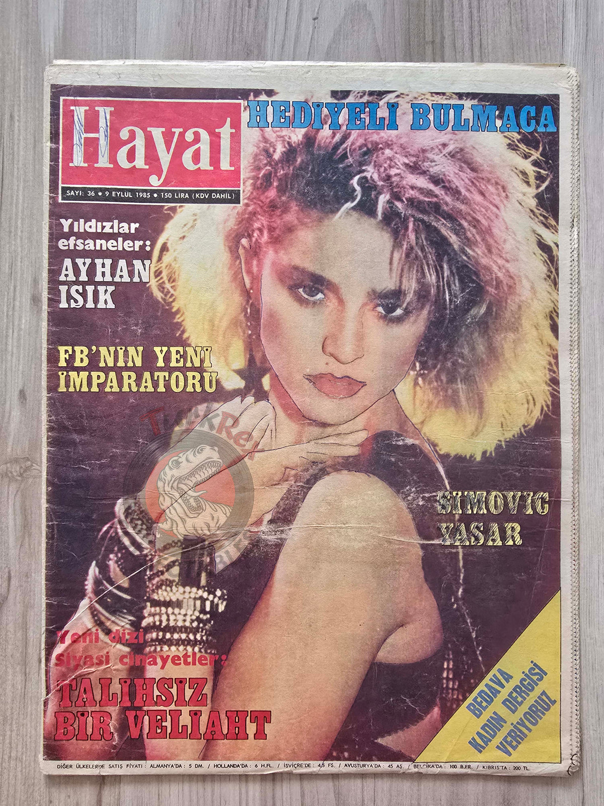 Hayat 1985 Madonna Turkish Mag Turkey Dalida Yemen Kristin Haydar
