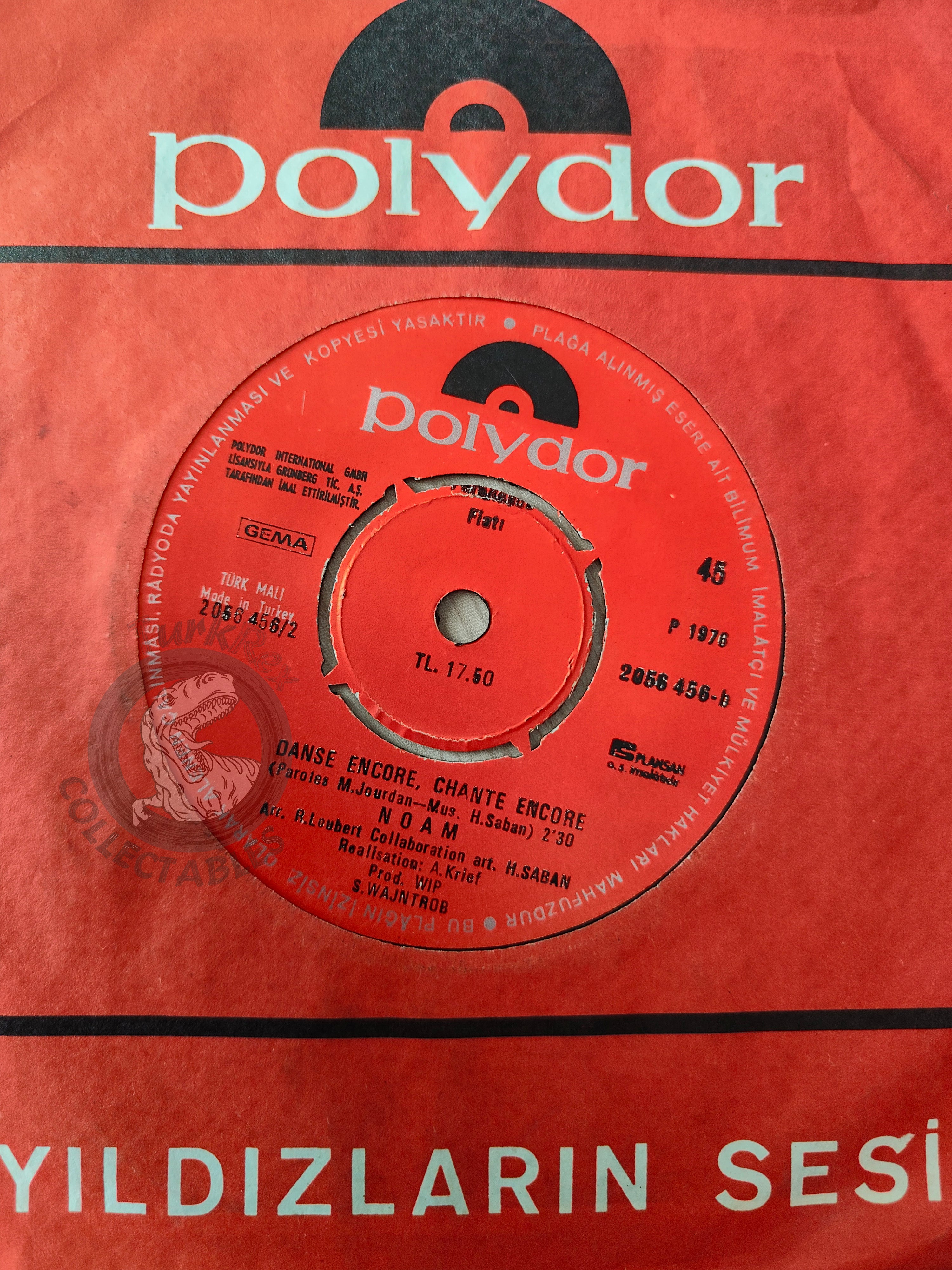 Noam – Viens Maman On Va Danser 7" Turkish Pressing Vinyl Turkey Edition
