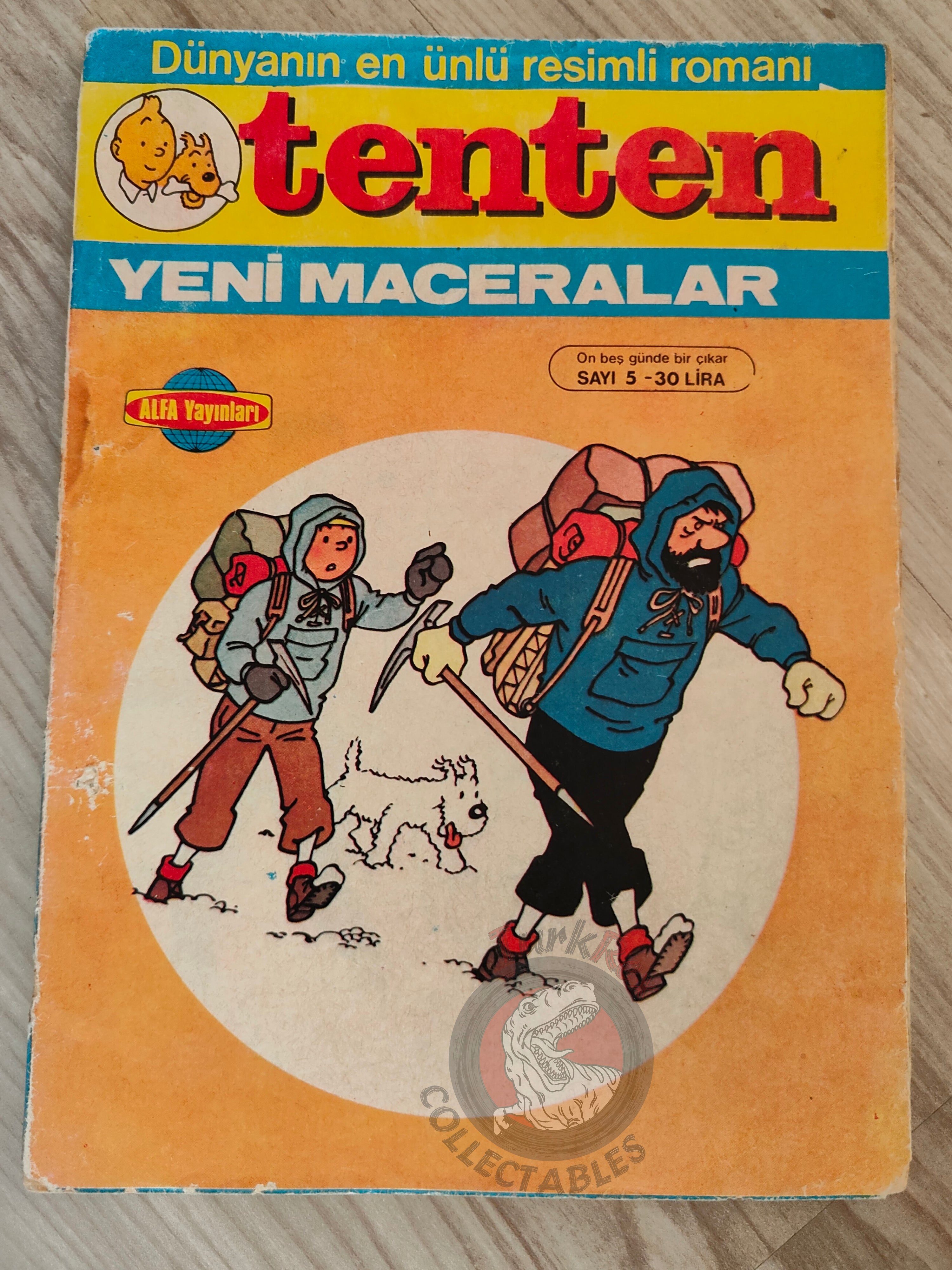 Tintin – The Red Sea Sharks 1980s Turkish Edition Comic Turkey