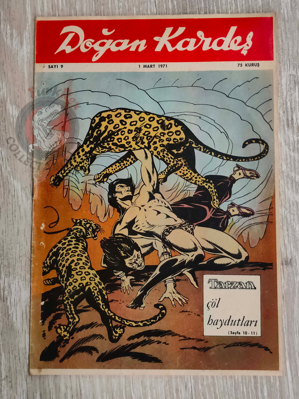 Doğan Kardeş 1971 Magazine #9 Turkish Comic Turkey Suske en Wiske Pantera Negra Tarzan