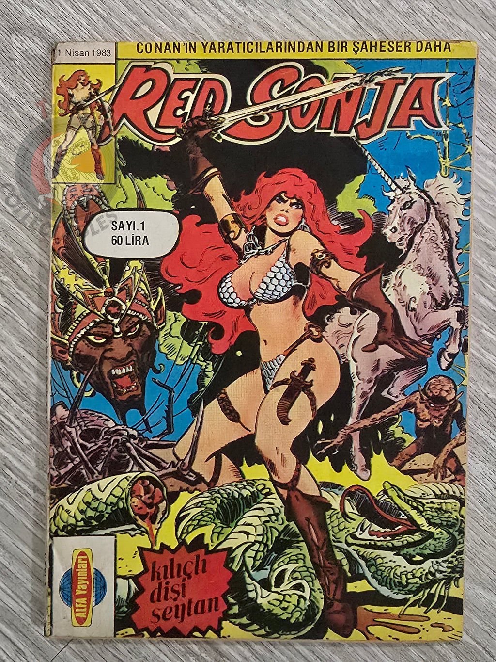 Red Sonja #1 1983 Turkish Comic Turkey Conan the Barbarian #24 #3 #78