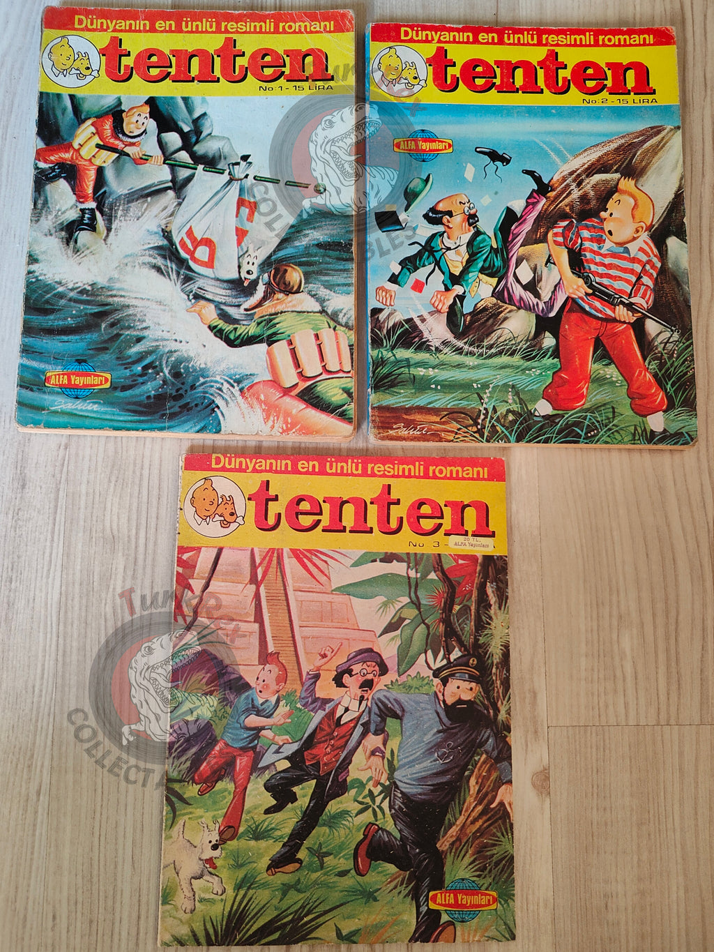 Tintin – The Calculus Affair & The Shooting Star 1980s Turkish Edition Comic Turkey