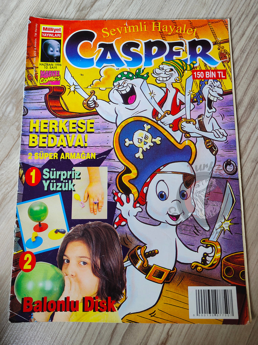 Casper the Friendly Ghost Magazine – Issue #10 1996 Turkish Comic Turkey