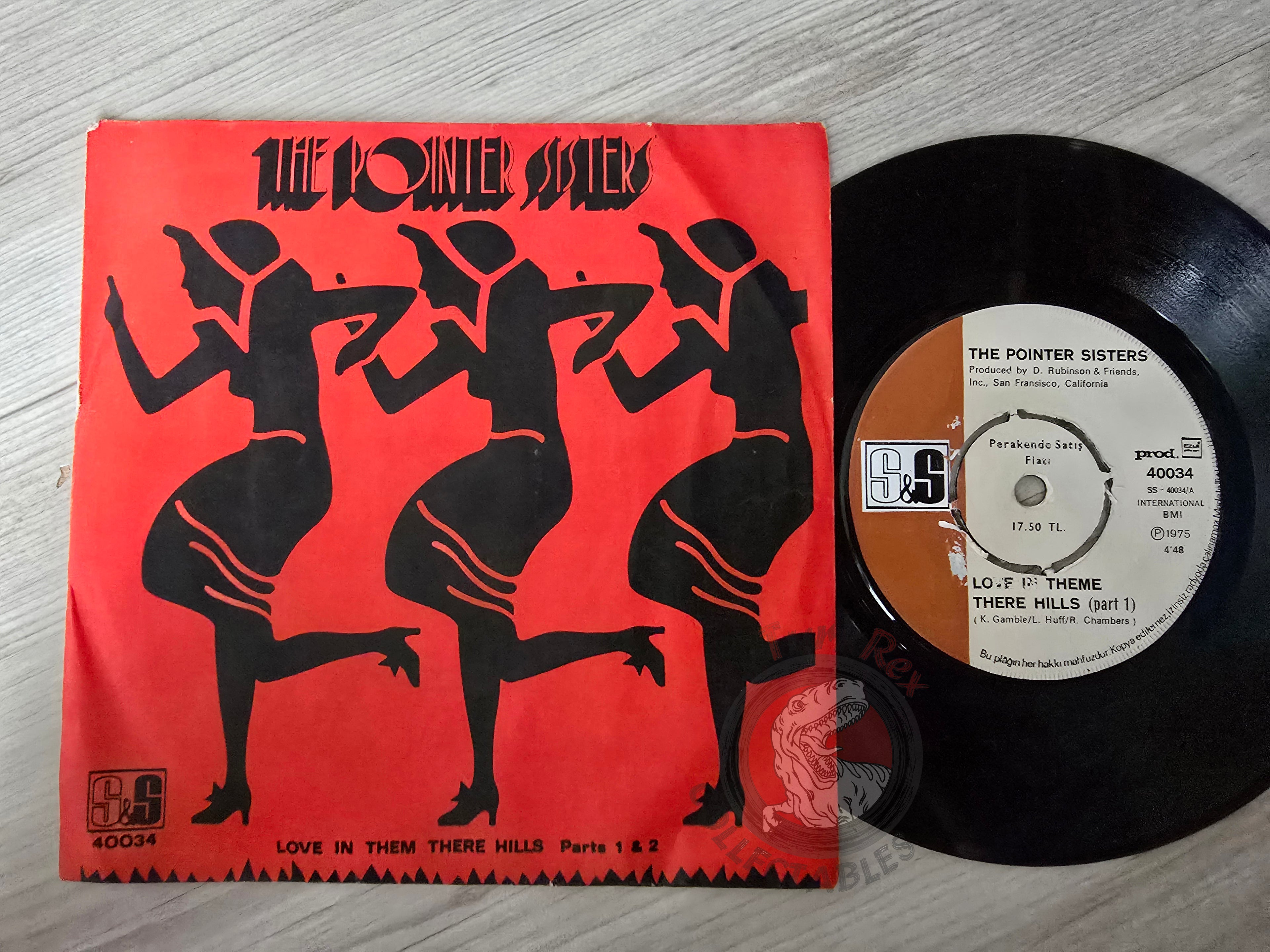 The Pointer Sisters – Love In Them There Hills 7" Turkish Pressing Vinyl Turkey Edition