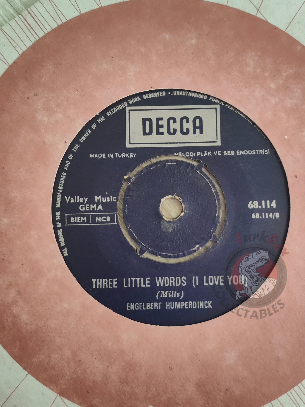 Engelbert Humperdinck – Les Bicyclettes De Belsize 7" Turkish Pressing Vinyl Turkey Edition