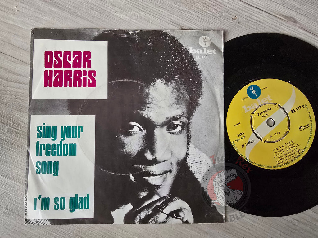 Oscar Harris – Sing Your Freedom Song 7" Turkish Pressing Vinyl Turkey Edition