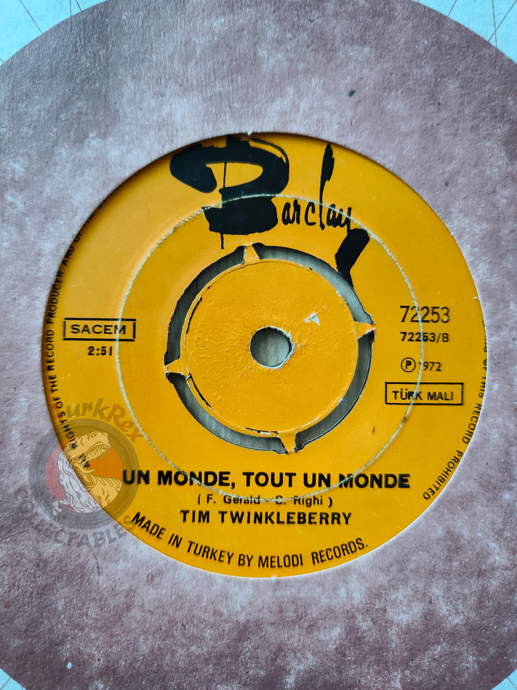 Tim Twinkleberry – Oh! Ma Mere 7" Turkish Pressing Vinyl Turkey Edition 2