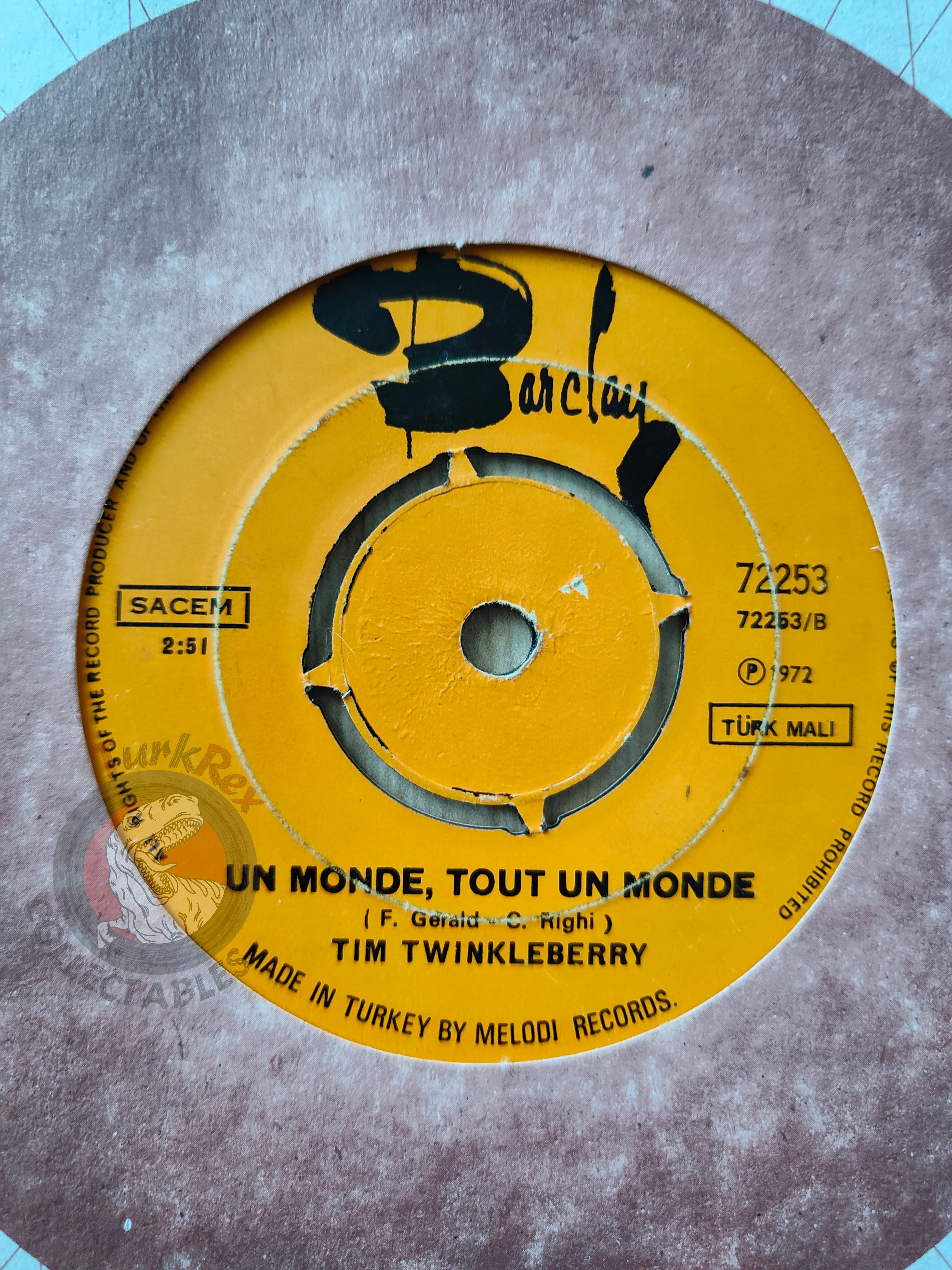Tim Twinkleberry – Oh! Ma Mere 7" Turkish Pressing Vinyl Turkey Edition 2