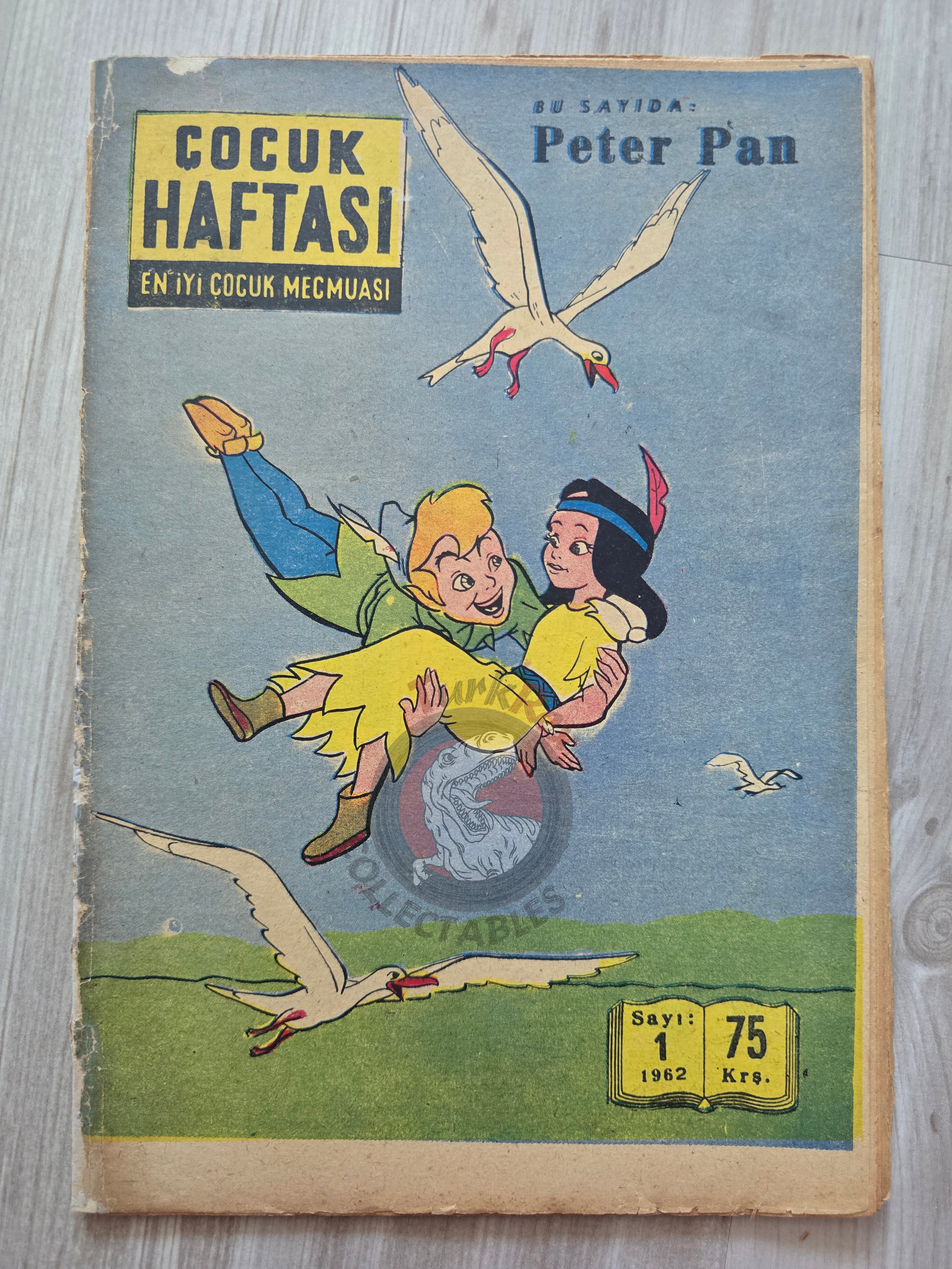 Çocuk Haftası Magazine 1962 Peter Pan Turkish Comic Turkey