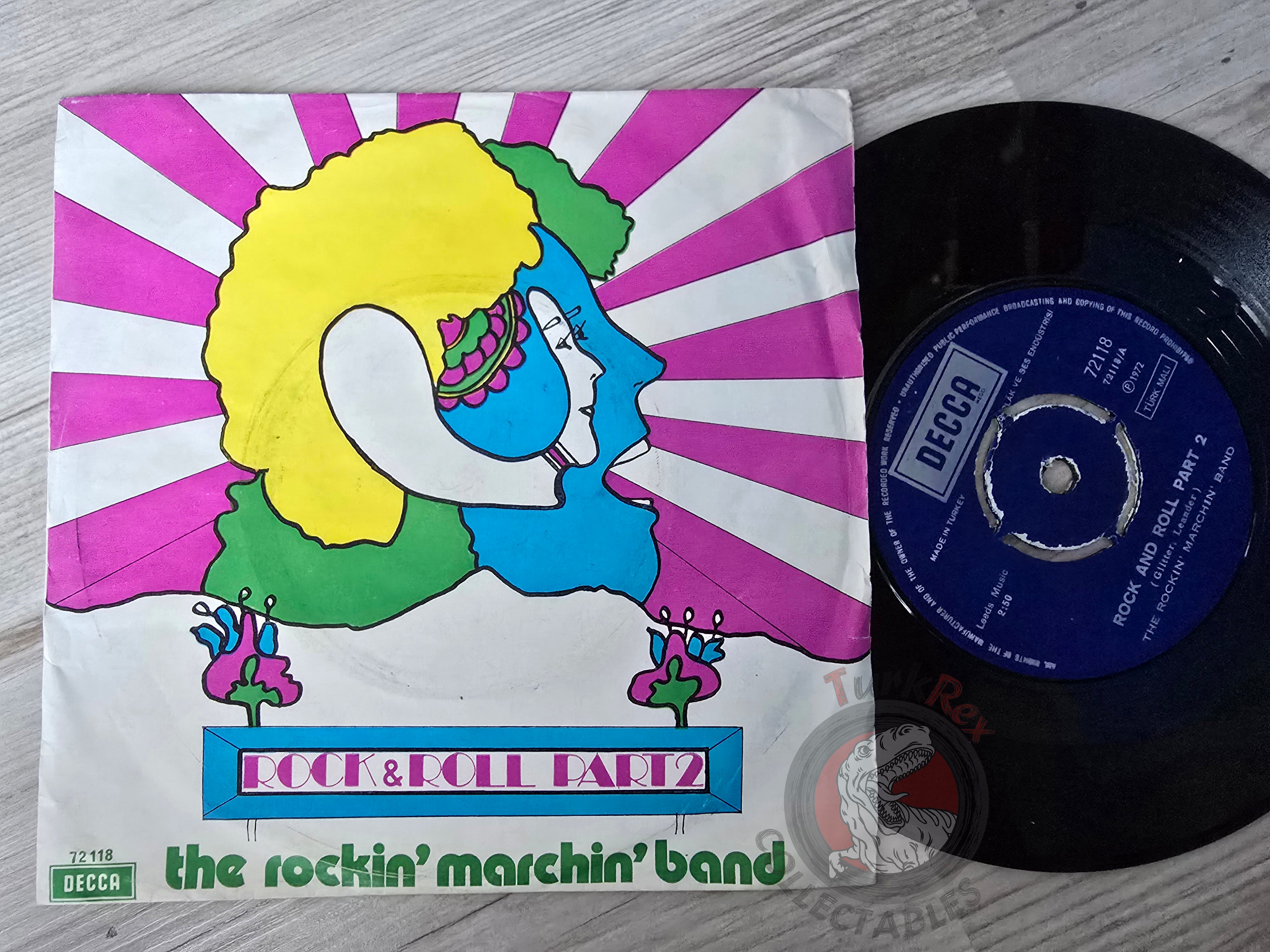 The Rockin' Marchin' Band – Rock And Roll Part 2 7" Promo Turkish Pressing Vinyl Turkey Edition