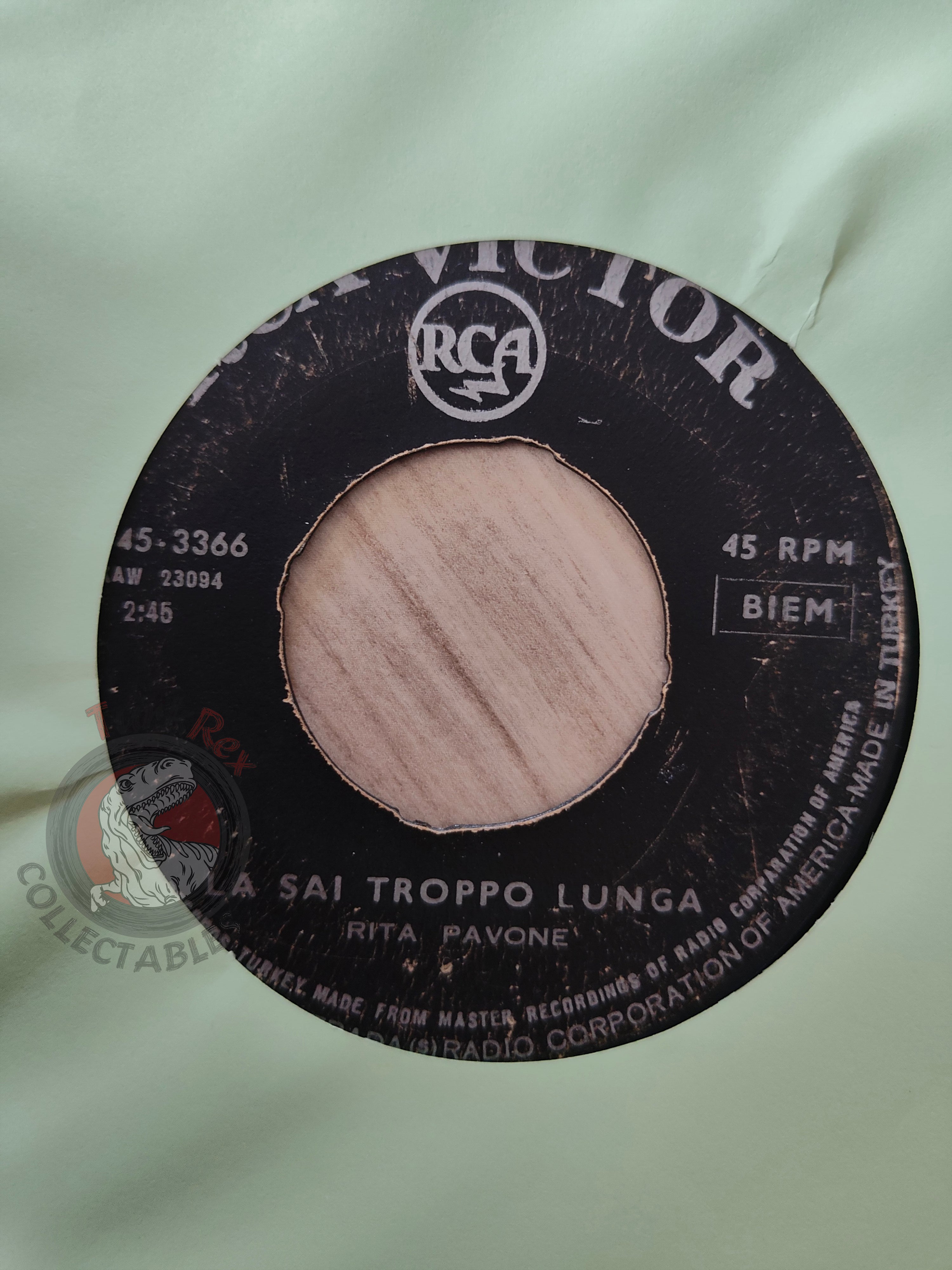 Rita Pavone – La Sai Troppo Lunga 7" Turkish Pressing Vinyl Turkey Edition