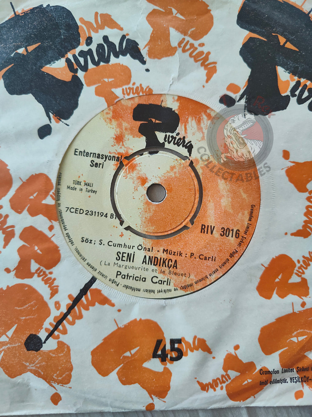 Patricia Carli – Les Histoires D'Amour 7" Turkish Pressing Vinyl Turkey Edition
