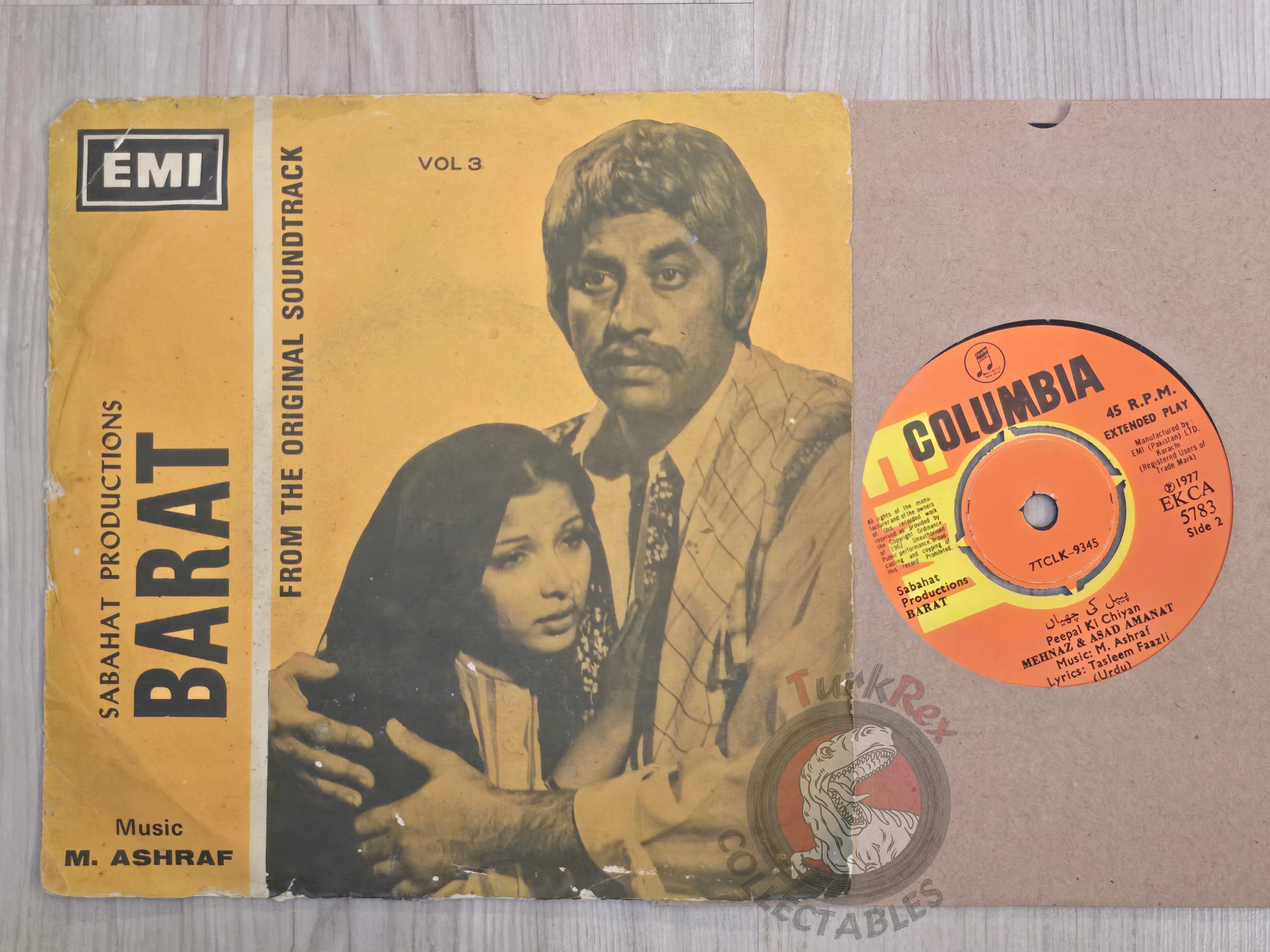 M. Ashraf – Barat Vol 3 7" Pakistan Pressing Vinyl Paki Edition