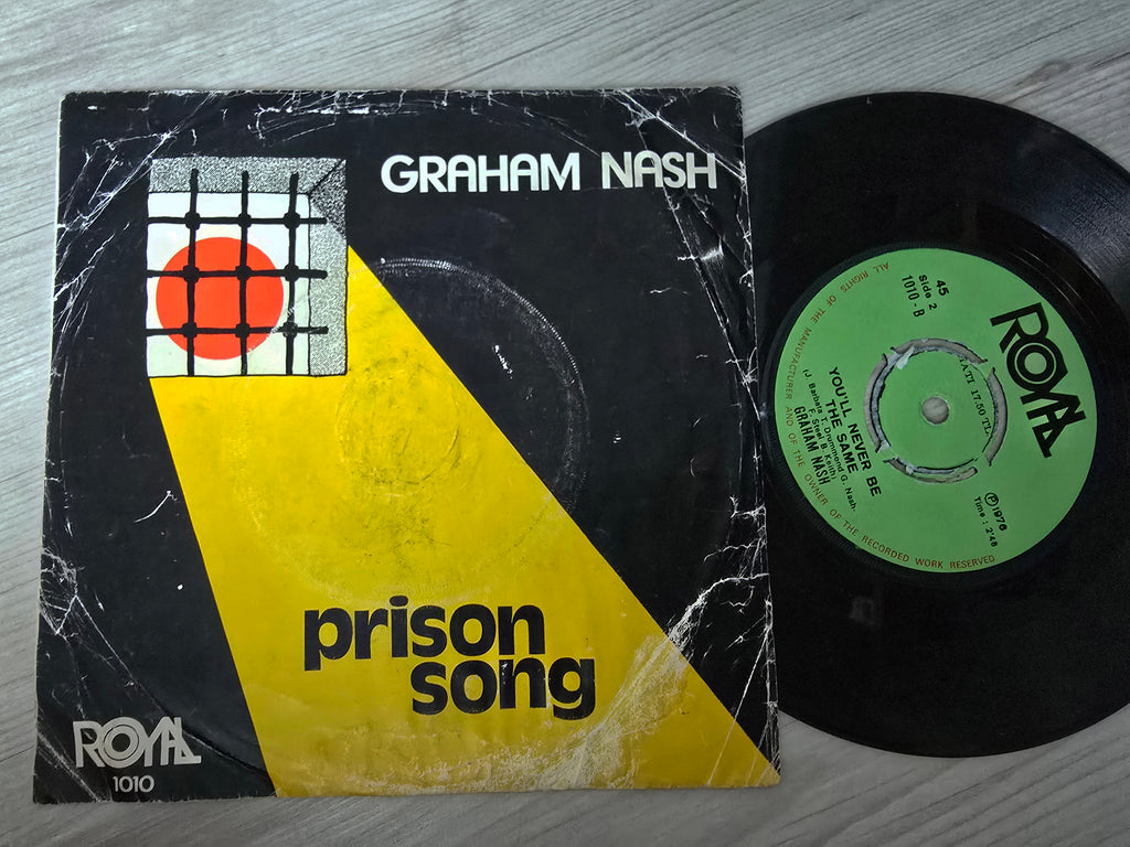 Graham Nash – Prison Song 7" Turkish Pressing Vinyl Turkey Edition