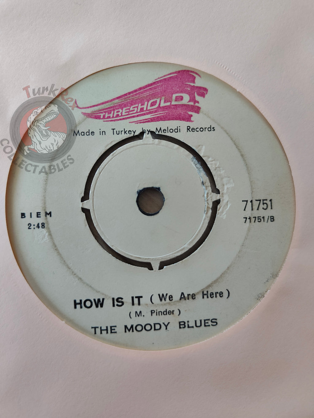 The Moody Blues - Melancholy Man 7" Turkish Pressing Vinyl Turkey Edition 2