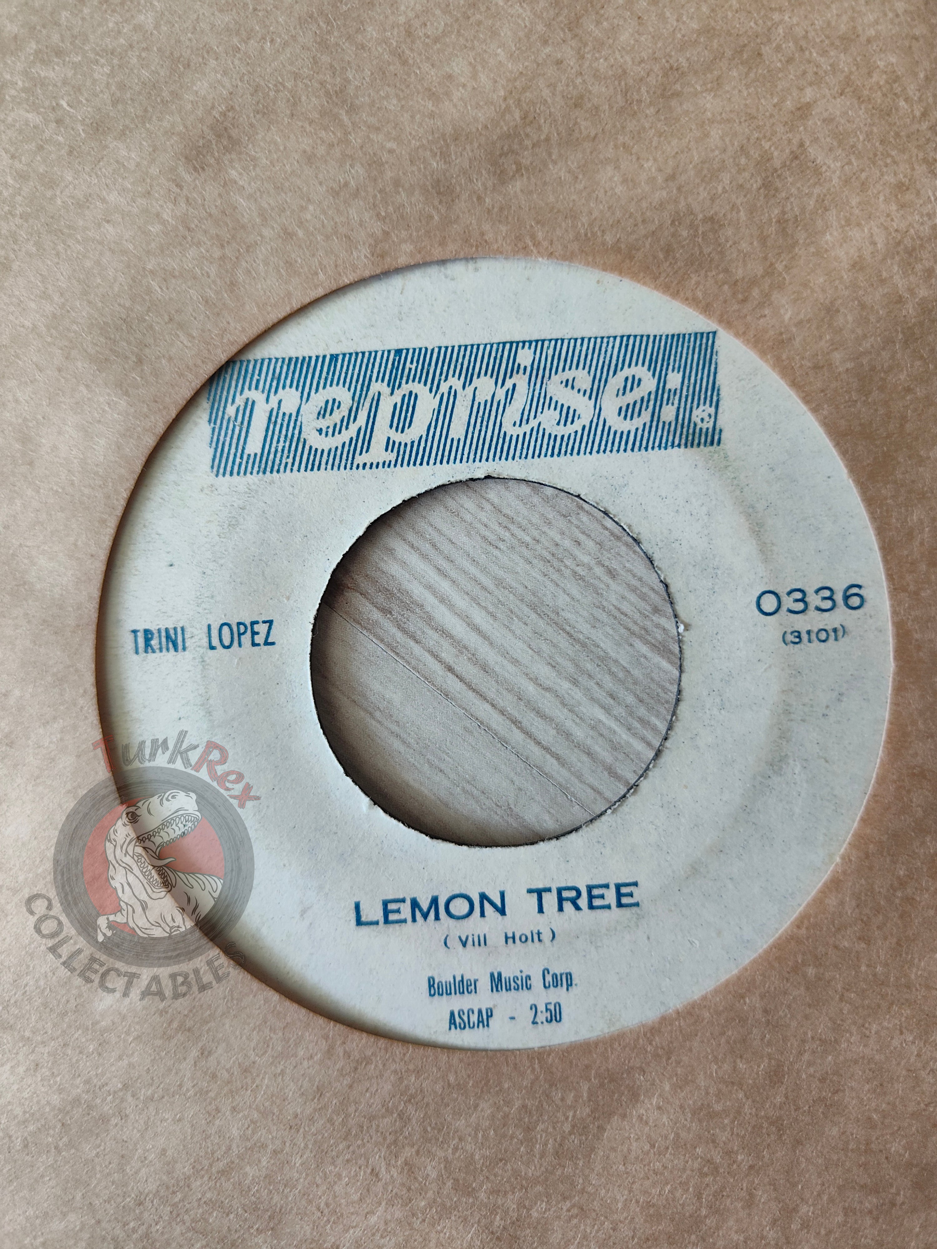 Trini Lopez – Lemon Tree 7" Turkish Pressing Vinyl Turkey Edition