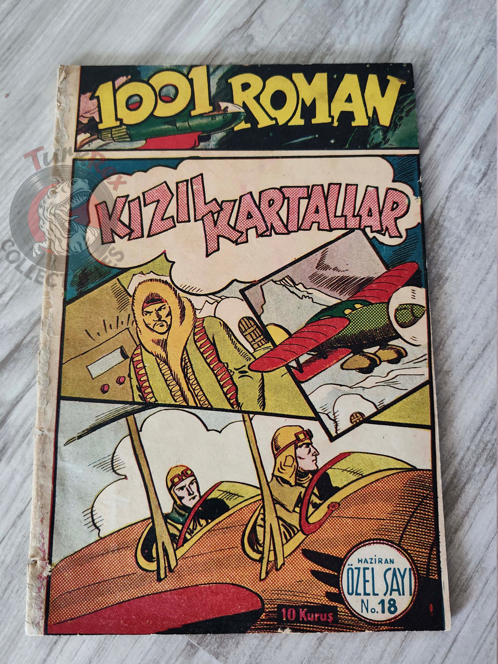1001 Roman 1941 Red Eagles Turkish Comic Mag Turkey