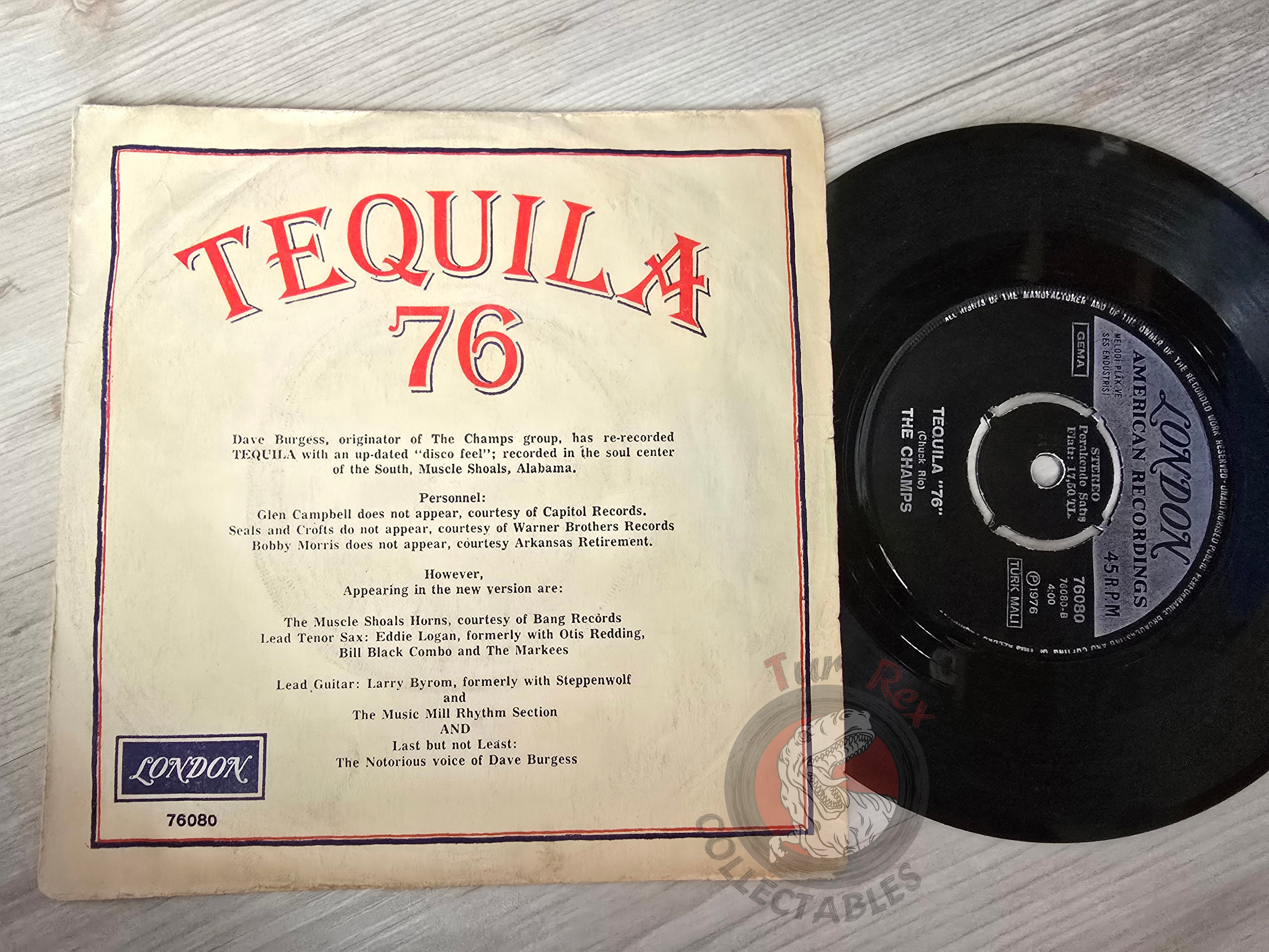 The Champs – Tequila 76 7" Turkish Pressing Vinyl Turkey Edition