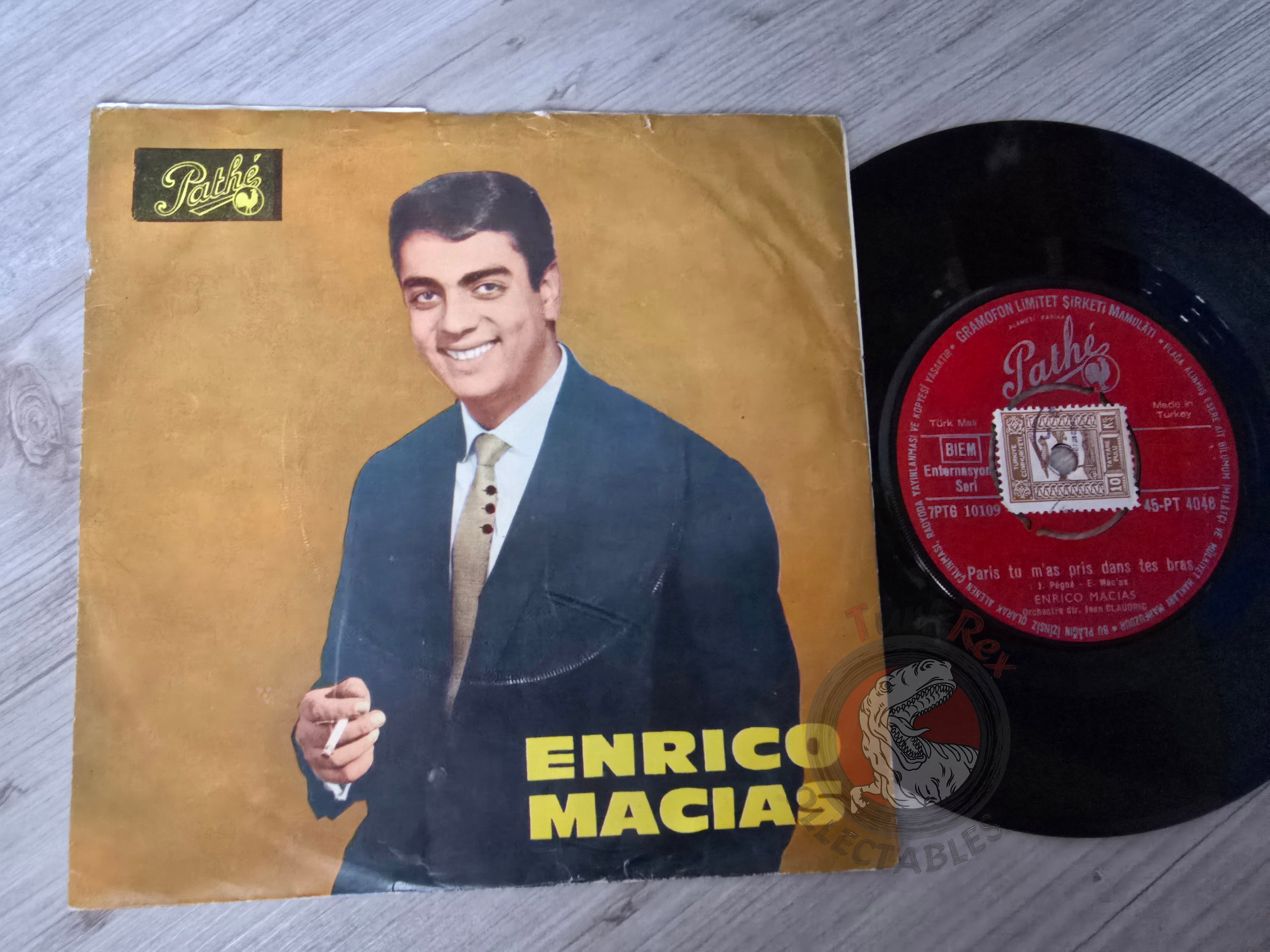 Enrico Macias – Paris Tu M'As Pris Dans Tes Bras 7" Turkish Pressing Vinyl Turkey Edition