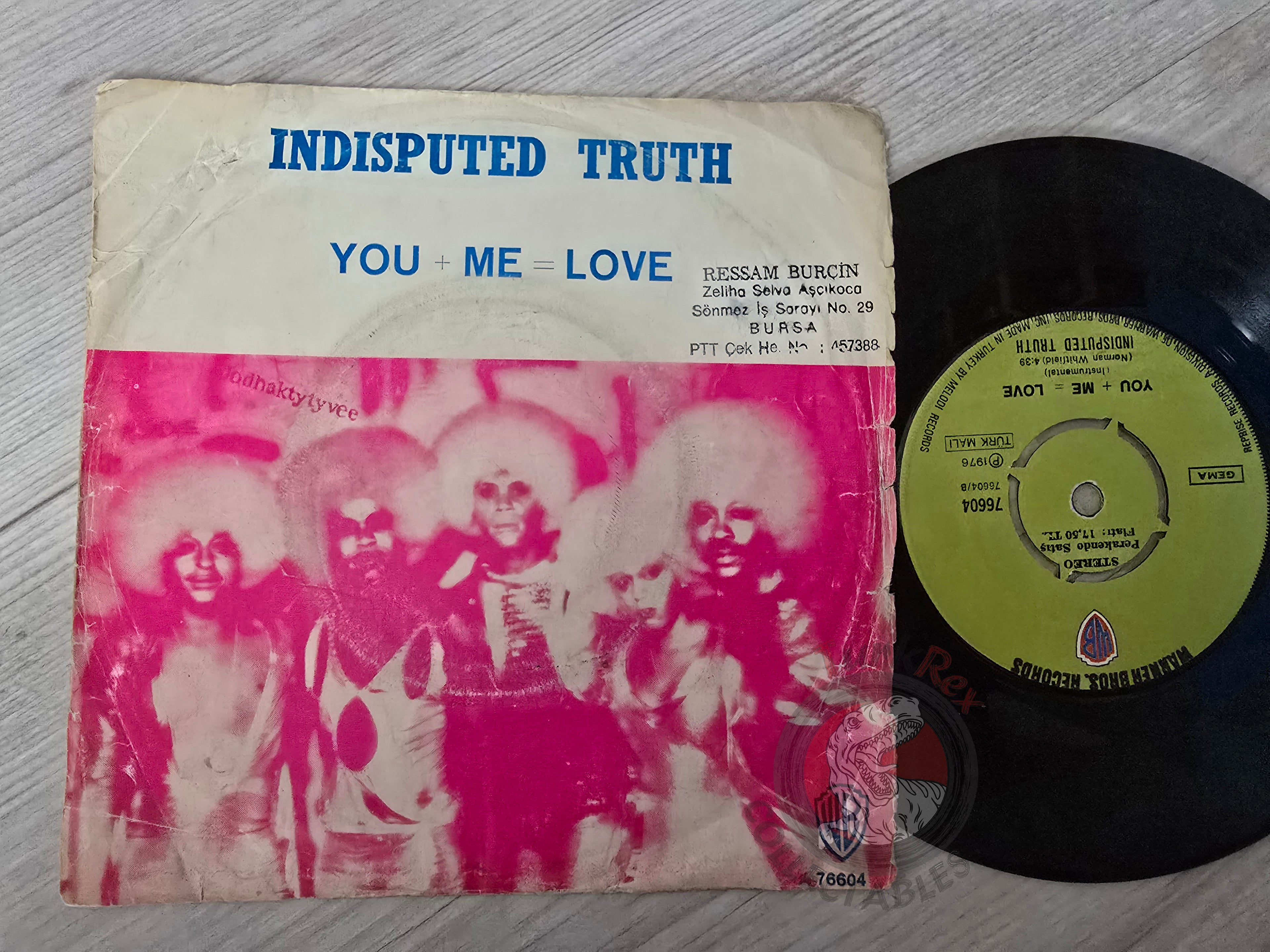 The Undisputed Truth – You + Me = Love 7" Turkish Pressing Vinyl Turkey Edition