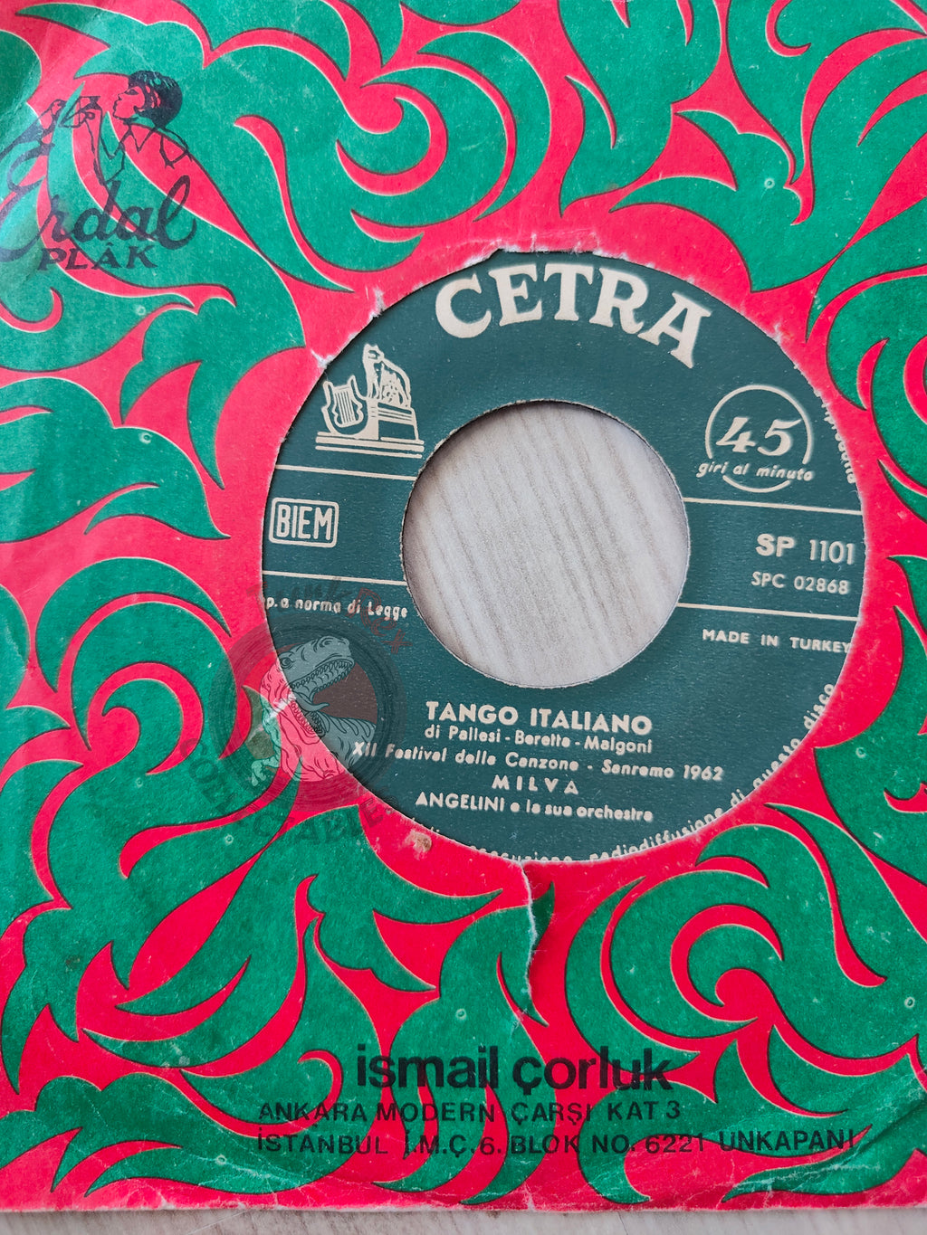 Milva – Tango Italiano / Vita 7" Turkish Pressing Vinyl Turkey Edition