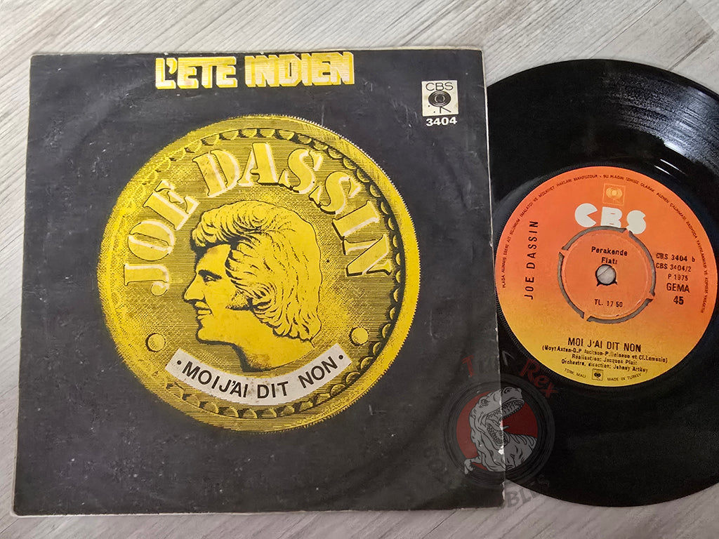Joe Dassin – L'ete Indien 7" Turkish Pressing Vinyl Turkey Edition