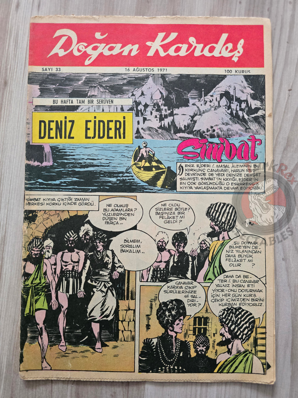 Doğan Kardeş 1971 Magazine #33 Turkish Comic Turkey Sinbad the Sailor Alice In Wonderland