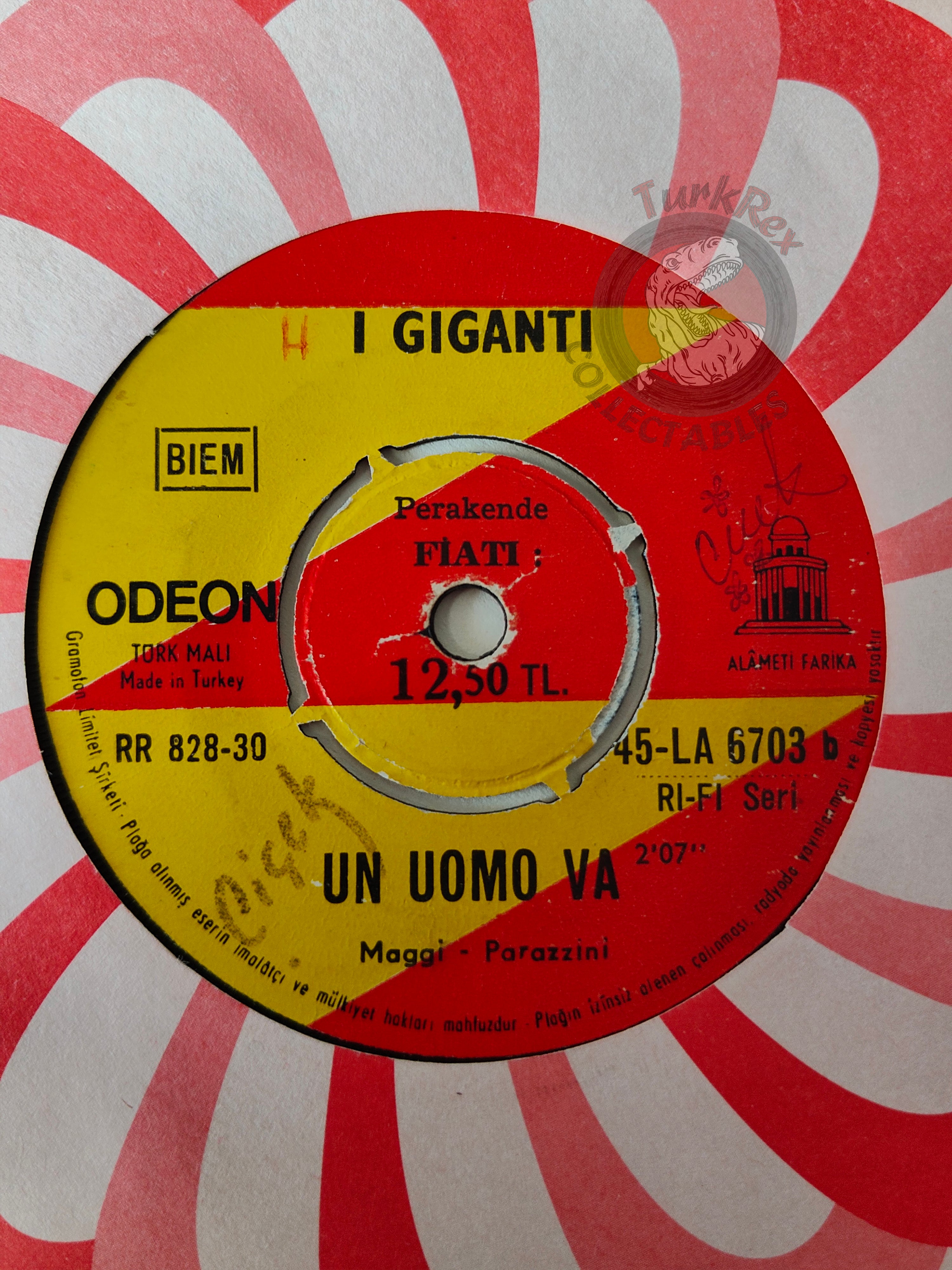 I Giganti – Summertime 7" Turkish Pressing Vinyl Turkey Edition