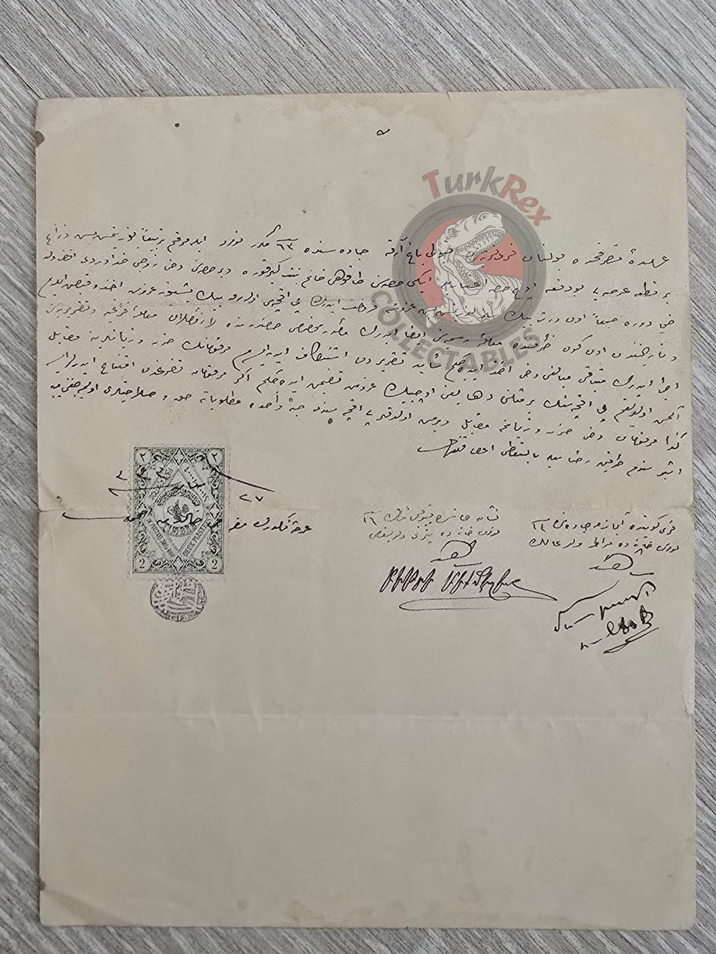 Ottoman 1917 Preliminary Real Estate Sale Contract Istanbul Feriköy Armenian Citizen Armenia