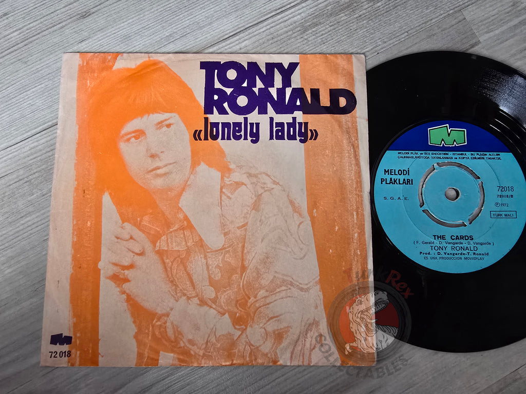 Tony Ronald – Lonely Lady 7" Turkish Pressing Vinyl Turkey Edition