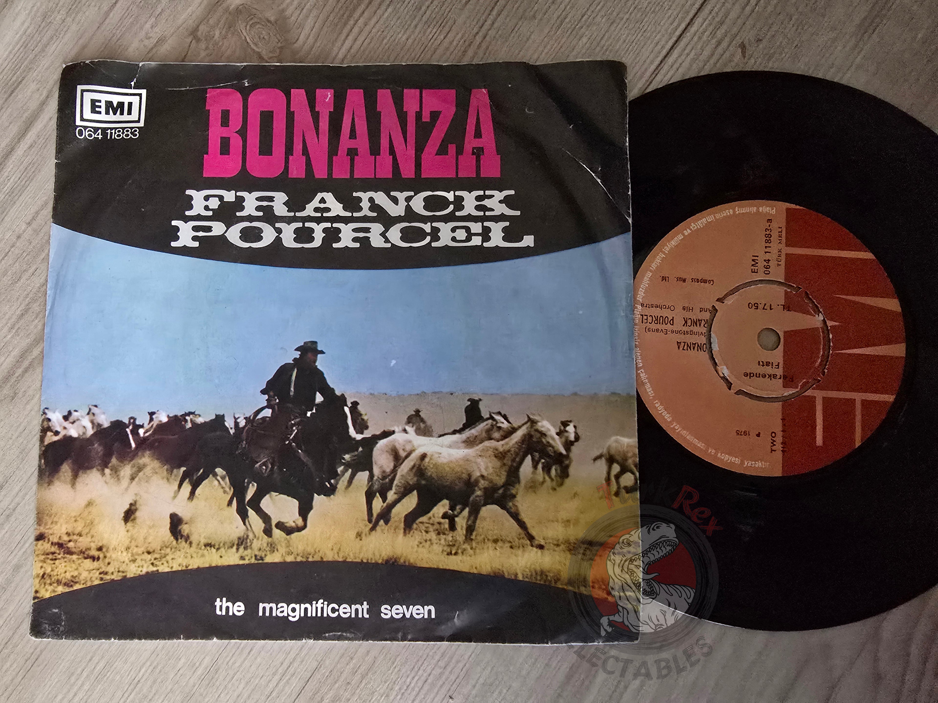 Franck Pourcel – Bonanza / The Magnificent Seven  7" Turkish Pressing Vinyl Turkey Edition