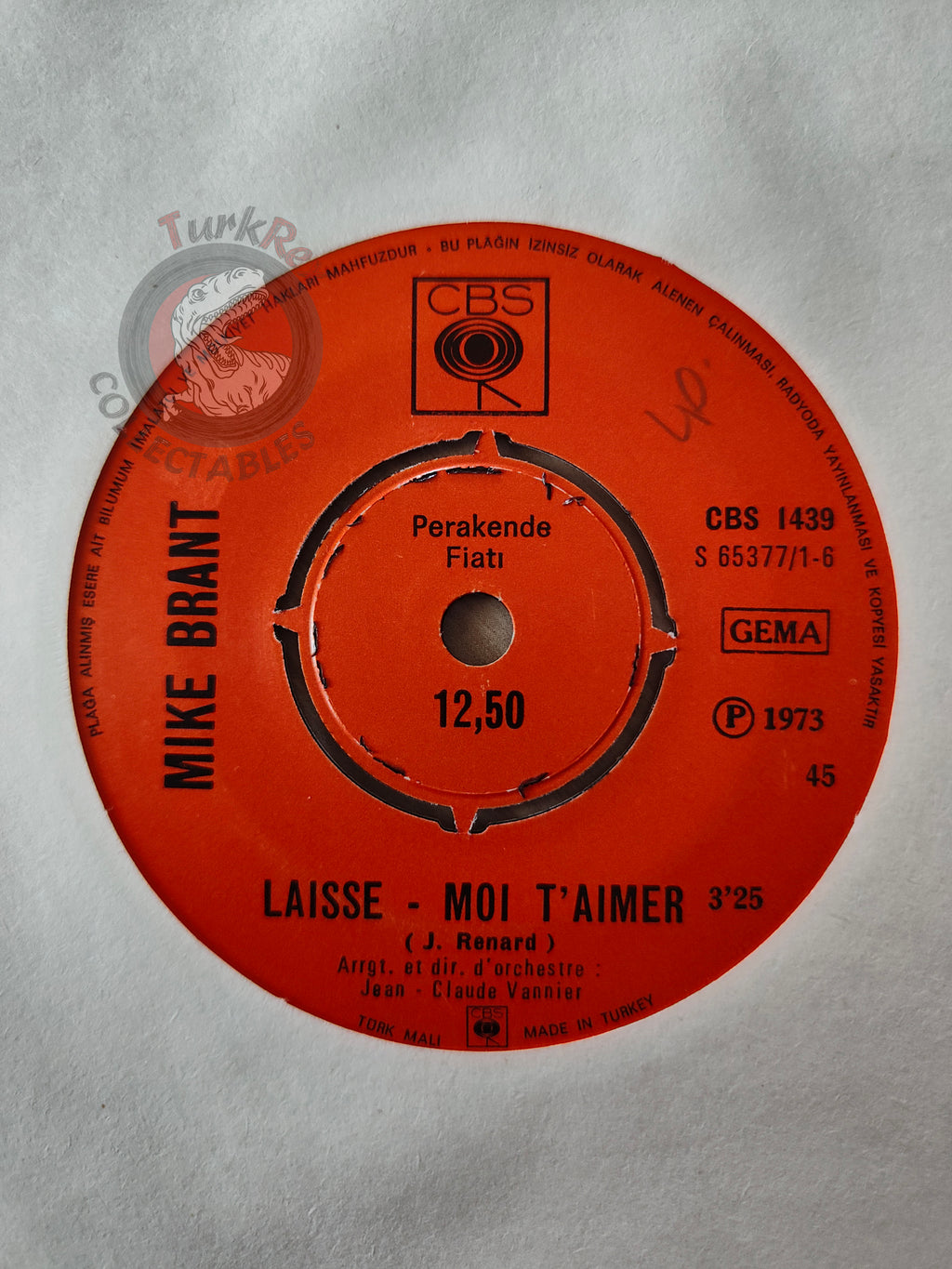 Mike Brant – C'est Ma Prière 7" Turkish Pressing Vinyl Turkey Edition