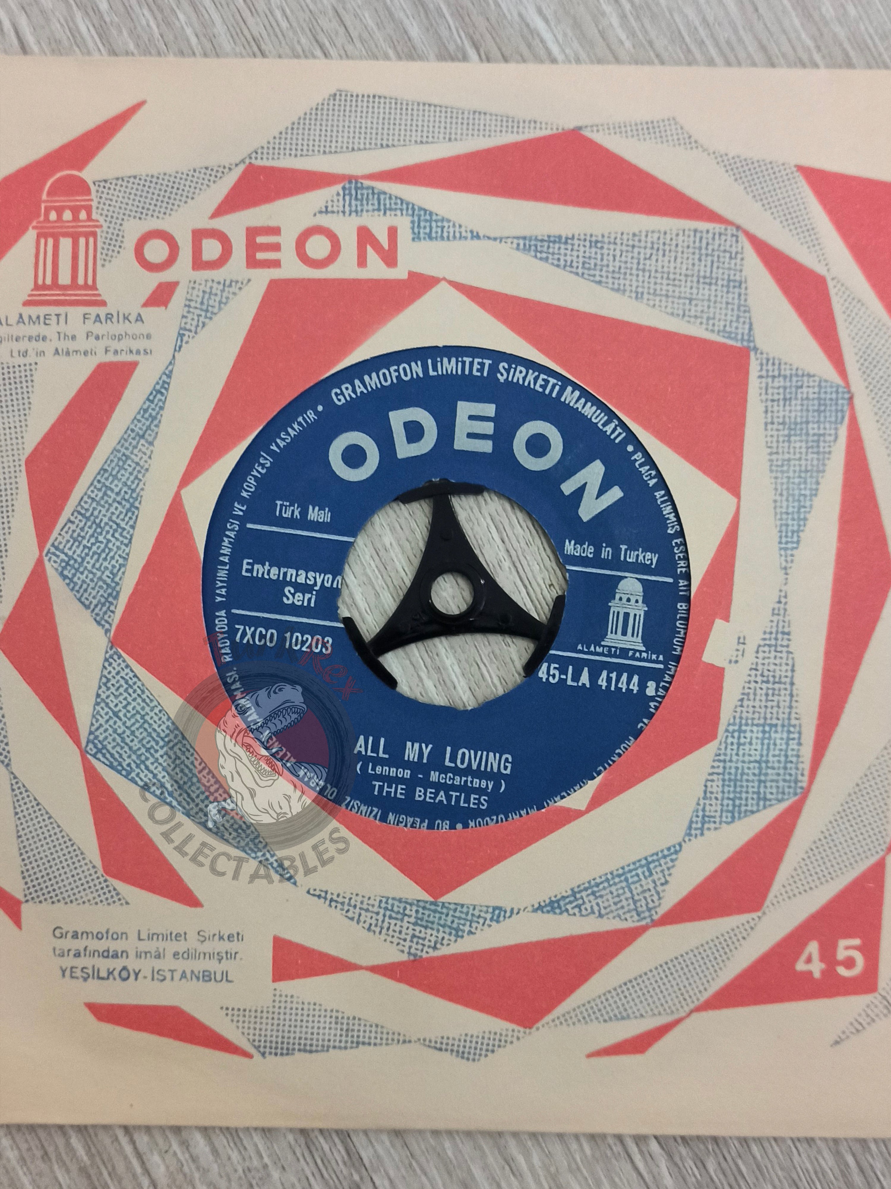 The Beatles – All My Loving 7" Turkish Pressing Vinyl Turkey Edition