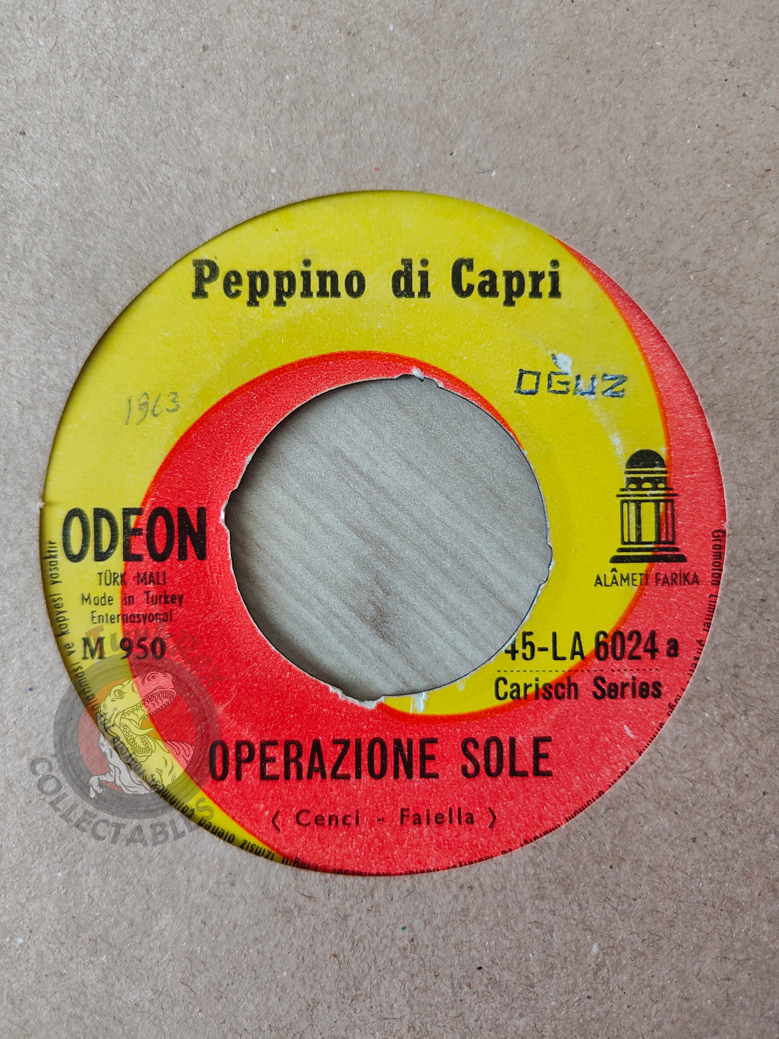 Peppino Di Capri – Operazione Sole 7" Turkish Pressing Vinyl Turkey Edition