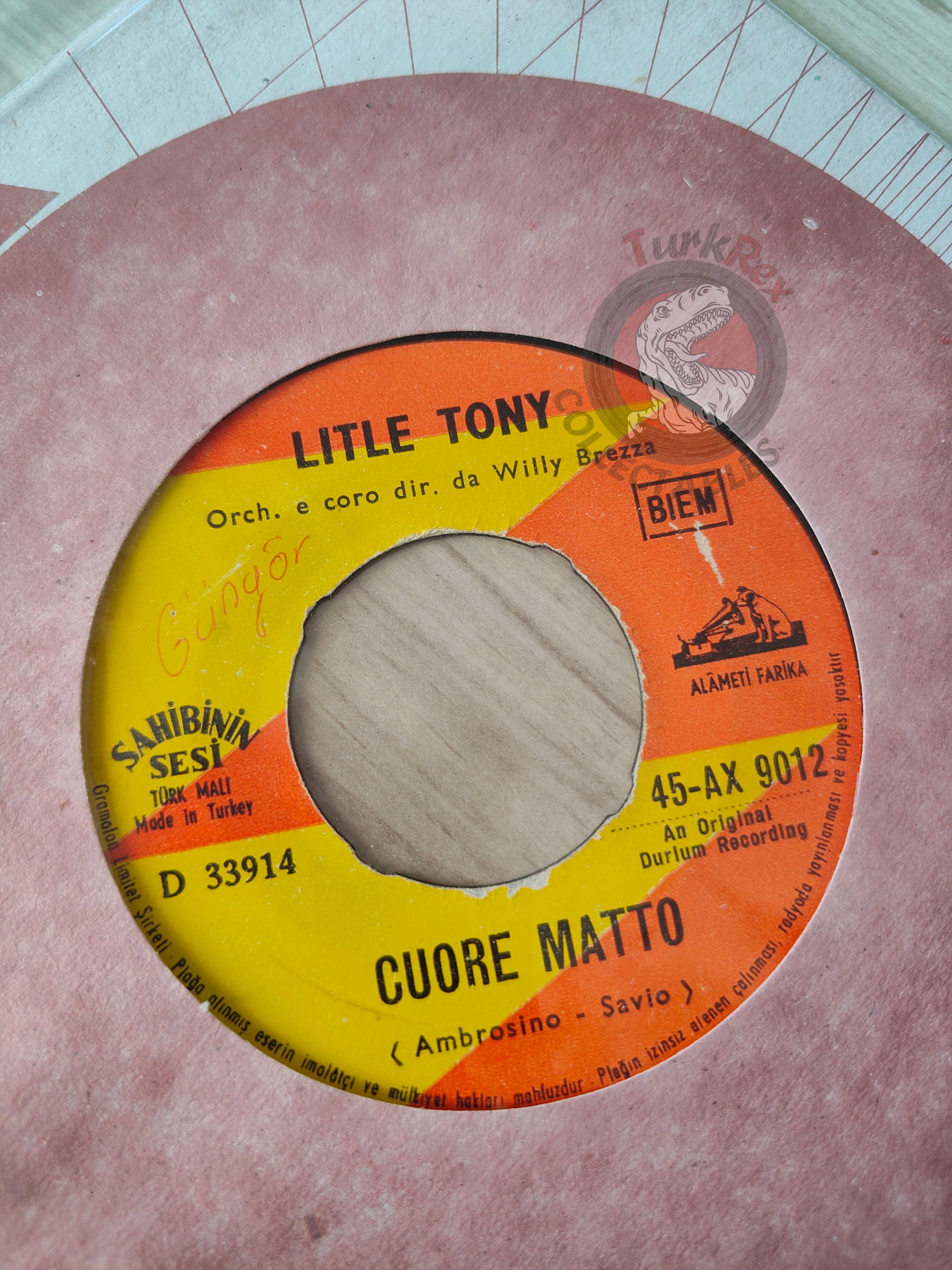 Little Tony – Cuore Matto 7" Turkish Pressing Vinyl Turkey Edition