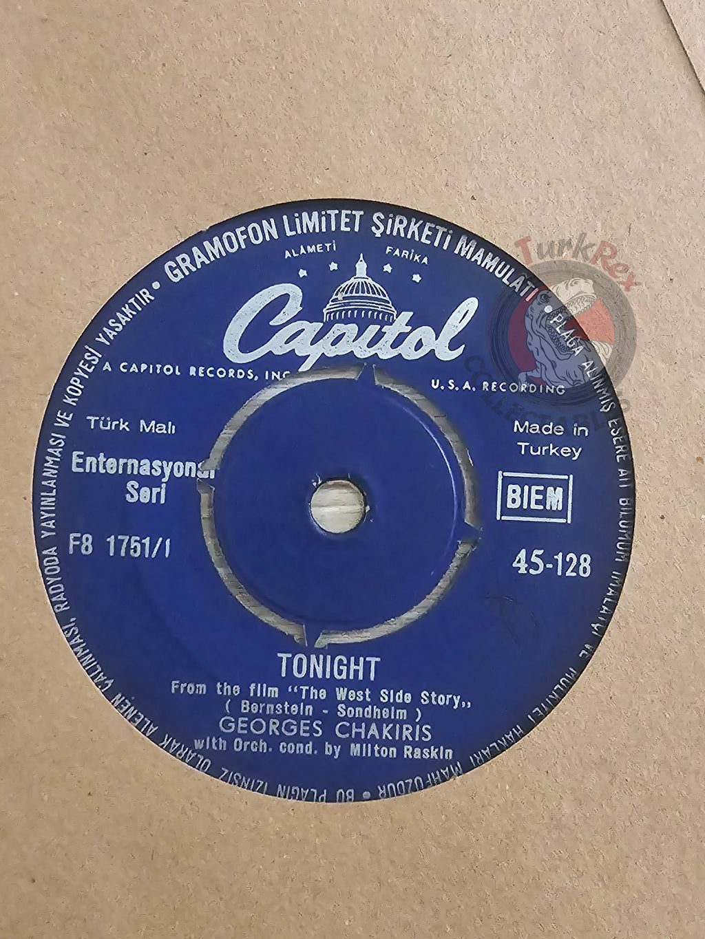 George Chakiris – Maria / Tonight 7" Turkish Pressing Vinyl Turkey Edition