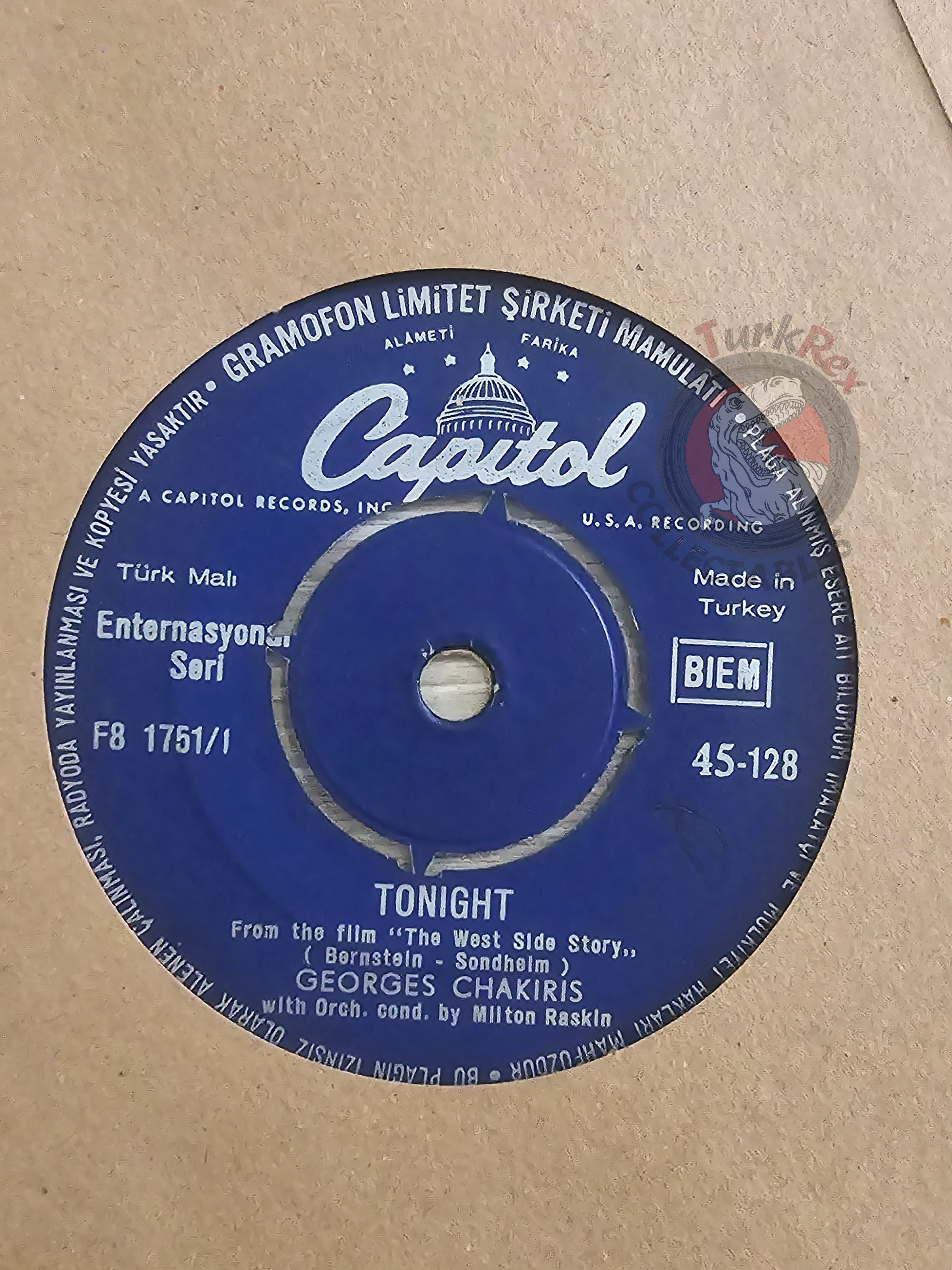George Chakiris – Maria / Tonight 7" Turkish Pressing Vinyl Turkey Edition