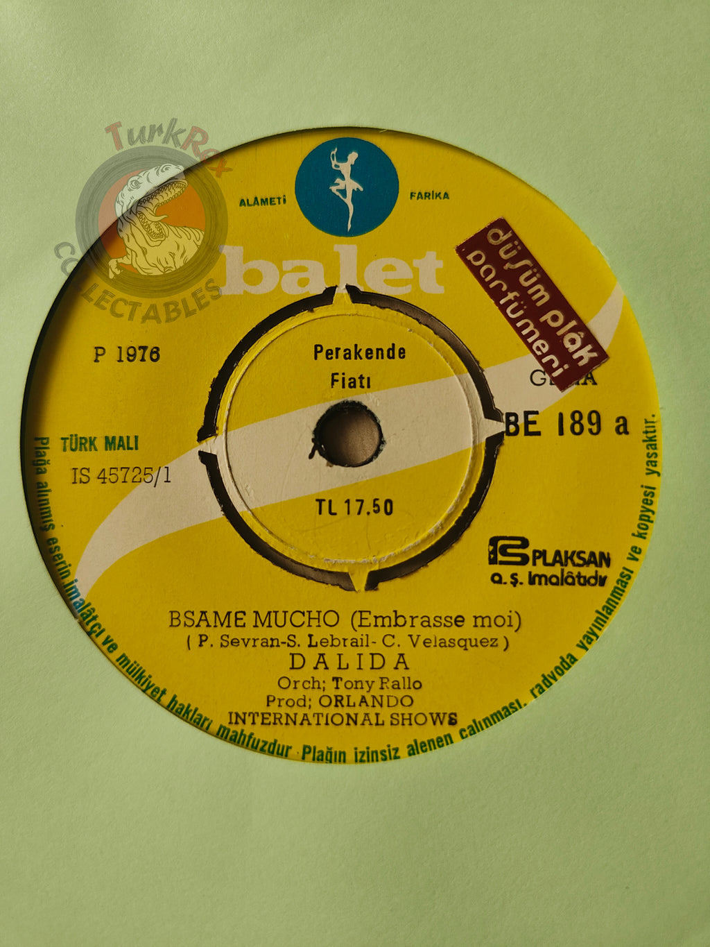 Dalida – Besame Mucho 7" Error Turkish Pressing Vinyl Turkey Edition 3