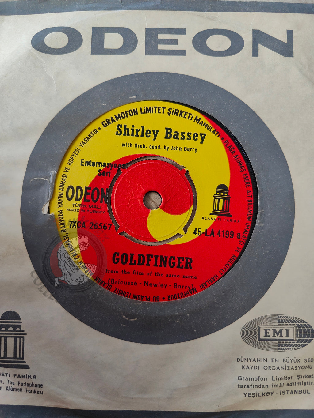 Shirley Bassey – Goldfinger 7" Turkish Pressing Vinyl Turkey Edition
