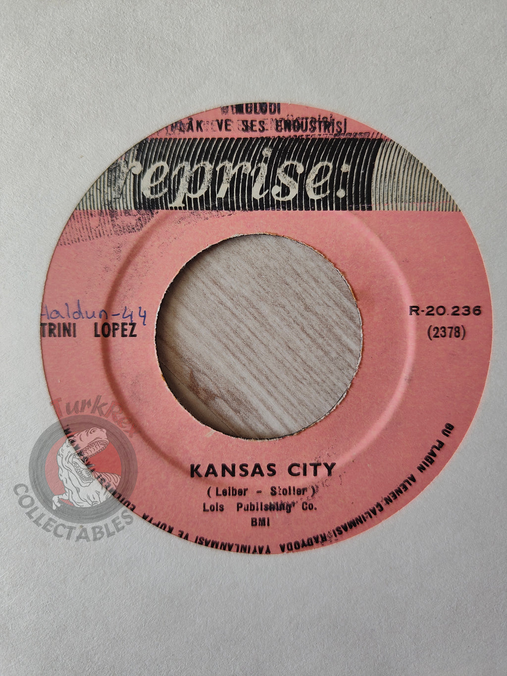 Trini Lopez – Kansas City 7" Turkish Pressing Vinyl Turkey Edition
