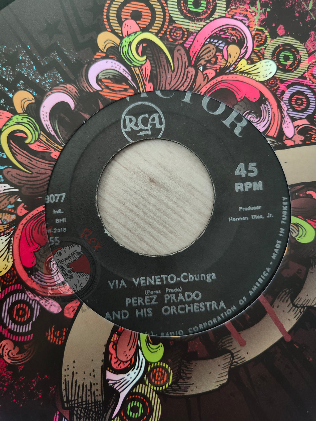 Perez Prado – Via Veneto 7" Turkish Pressing Vinyl Turkey Edition