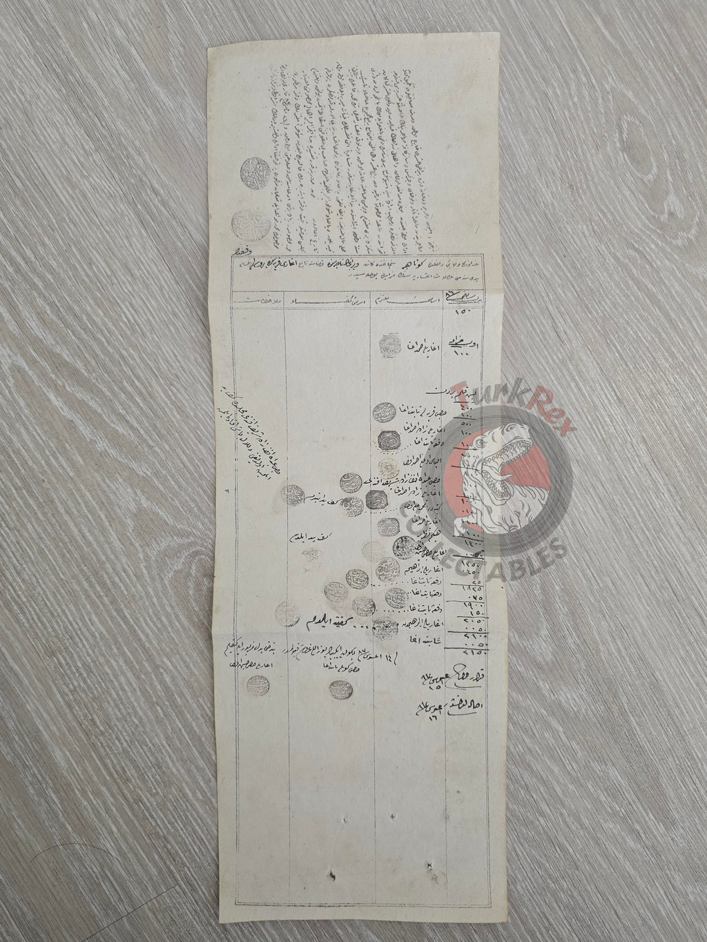 Ottoman 1871 Auction Notice - Collection of the Aşar (Tithe) Tax Ağarı Kütahya Iltizam