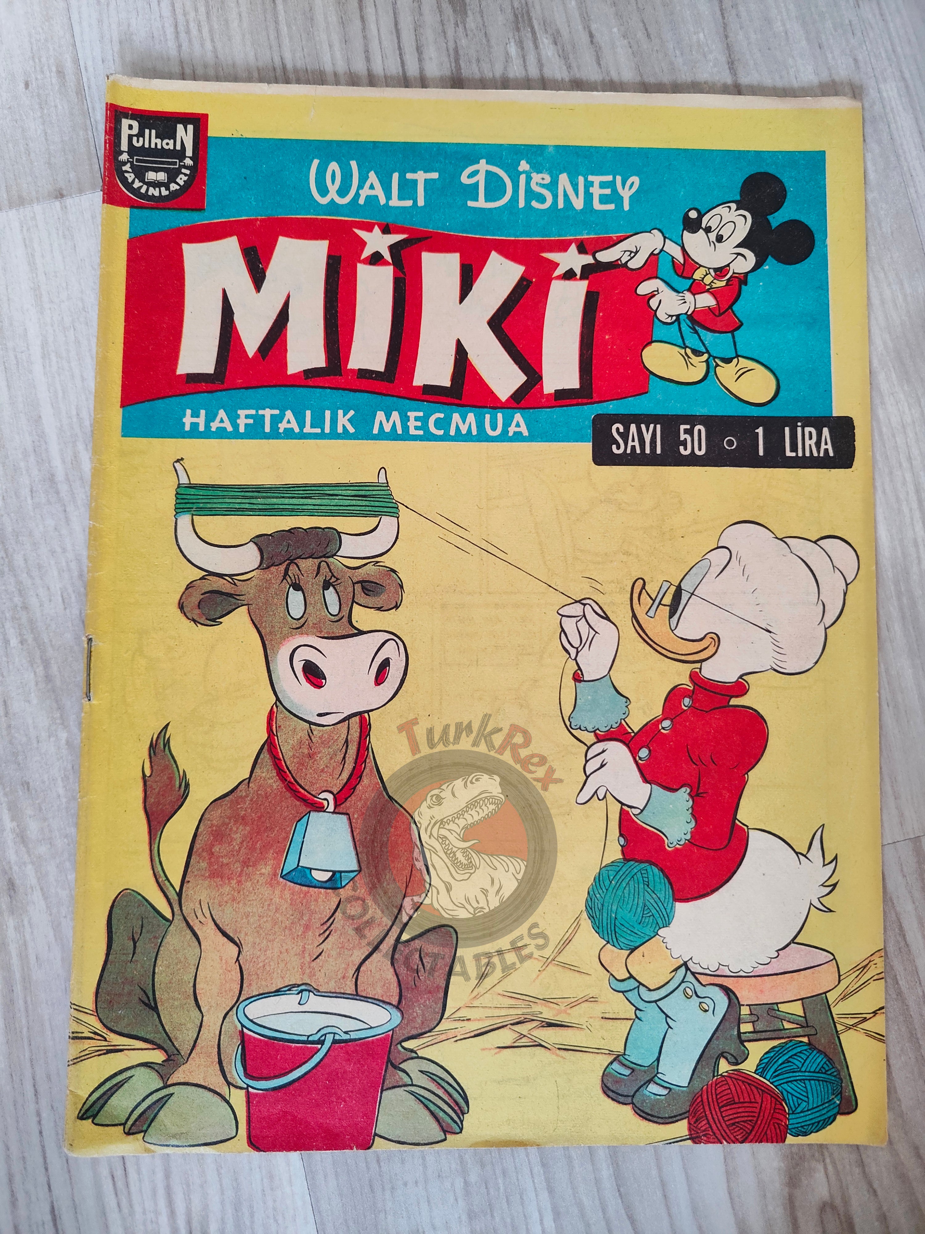 Mickey Mouse Mag #50 1962 Turkish Comic Turkey Walt Disney Donald Duck