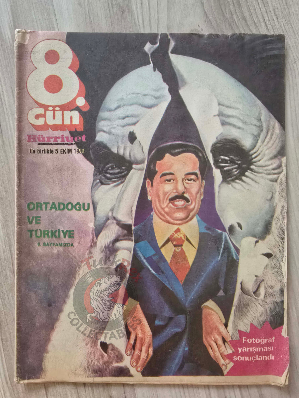 Turkish Magazine 8. Gün – Middle East and Turkey 1980 Saddam Hussein Ruhollah Khomeini Iran Iraq
