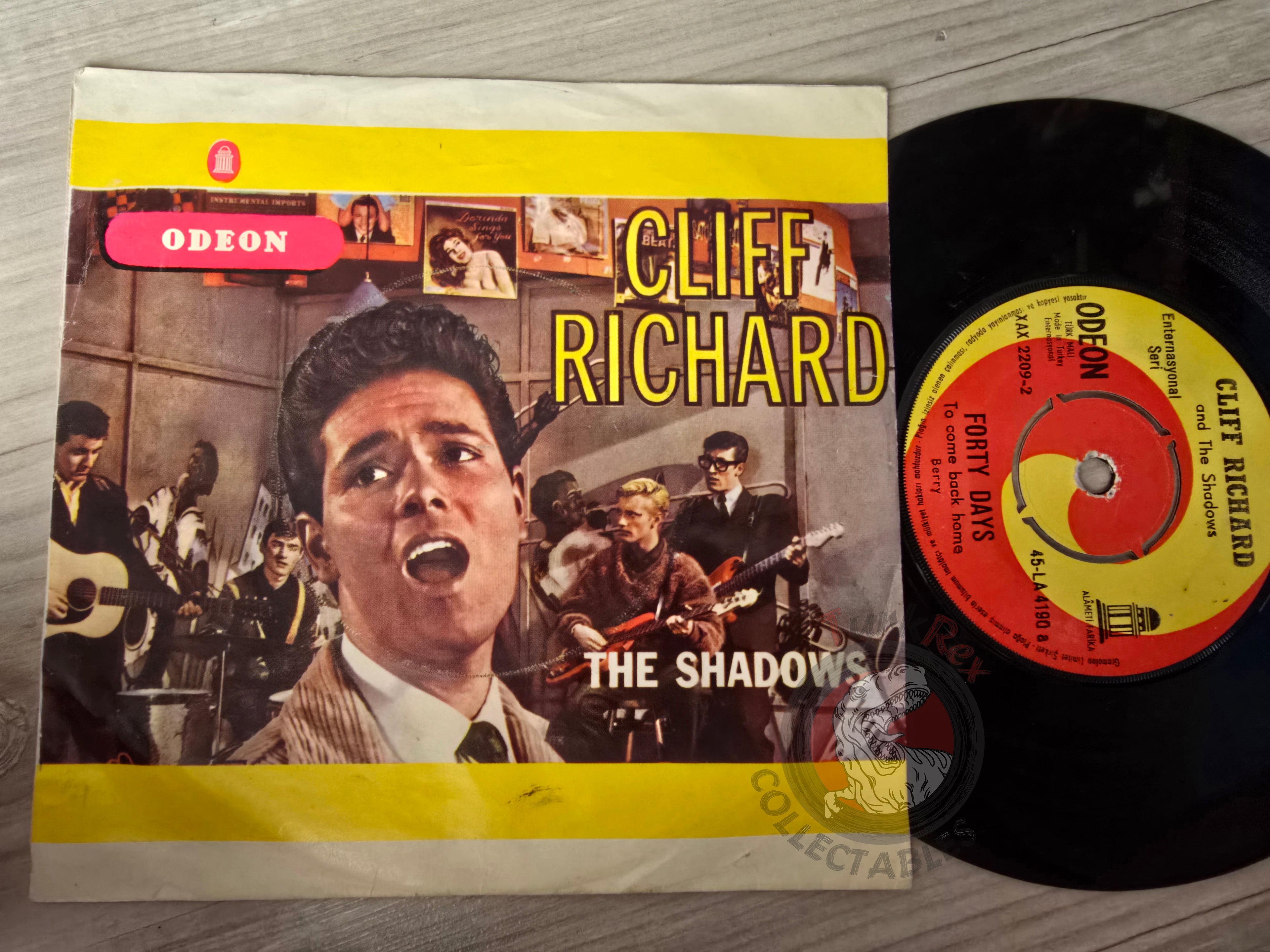 Cliff Richard – Forty Days / Outsider 7" Turkish Pressing Vinyl Turkey Edition Shadows